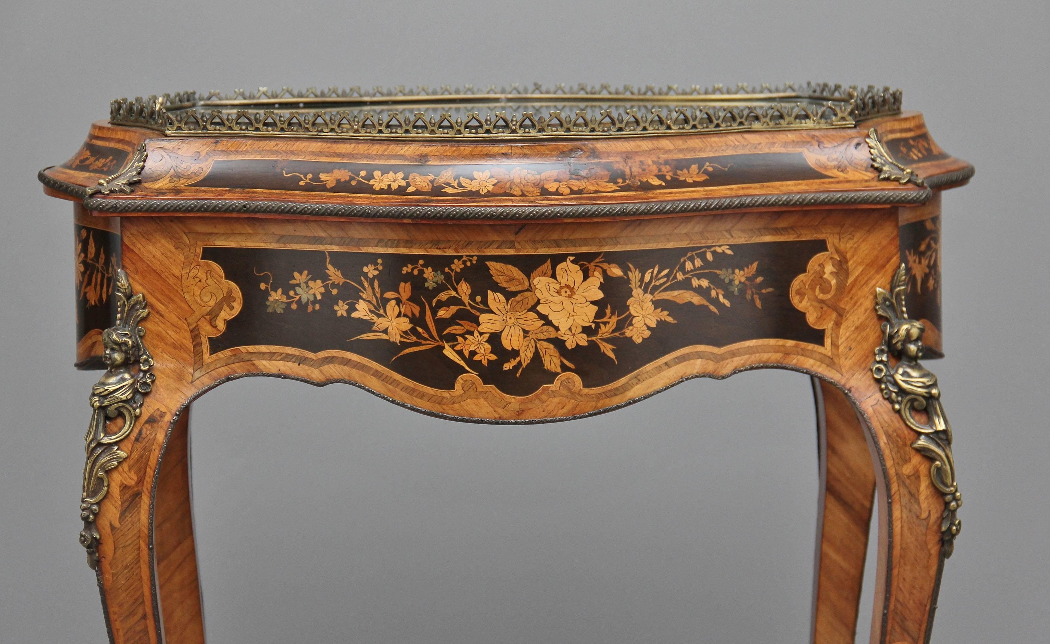 19th Century French Inlaid Kingwood Bijouterie Table 2