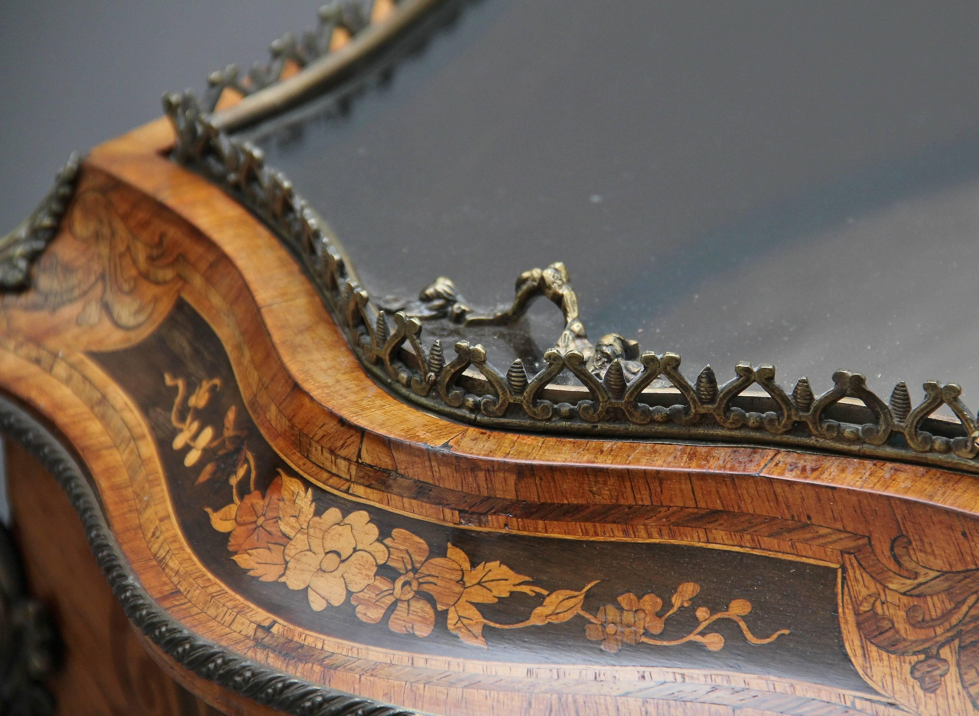 19th Century French Inlaid Kingwood Bijouterie Table 3
