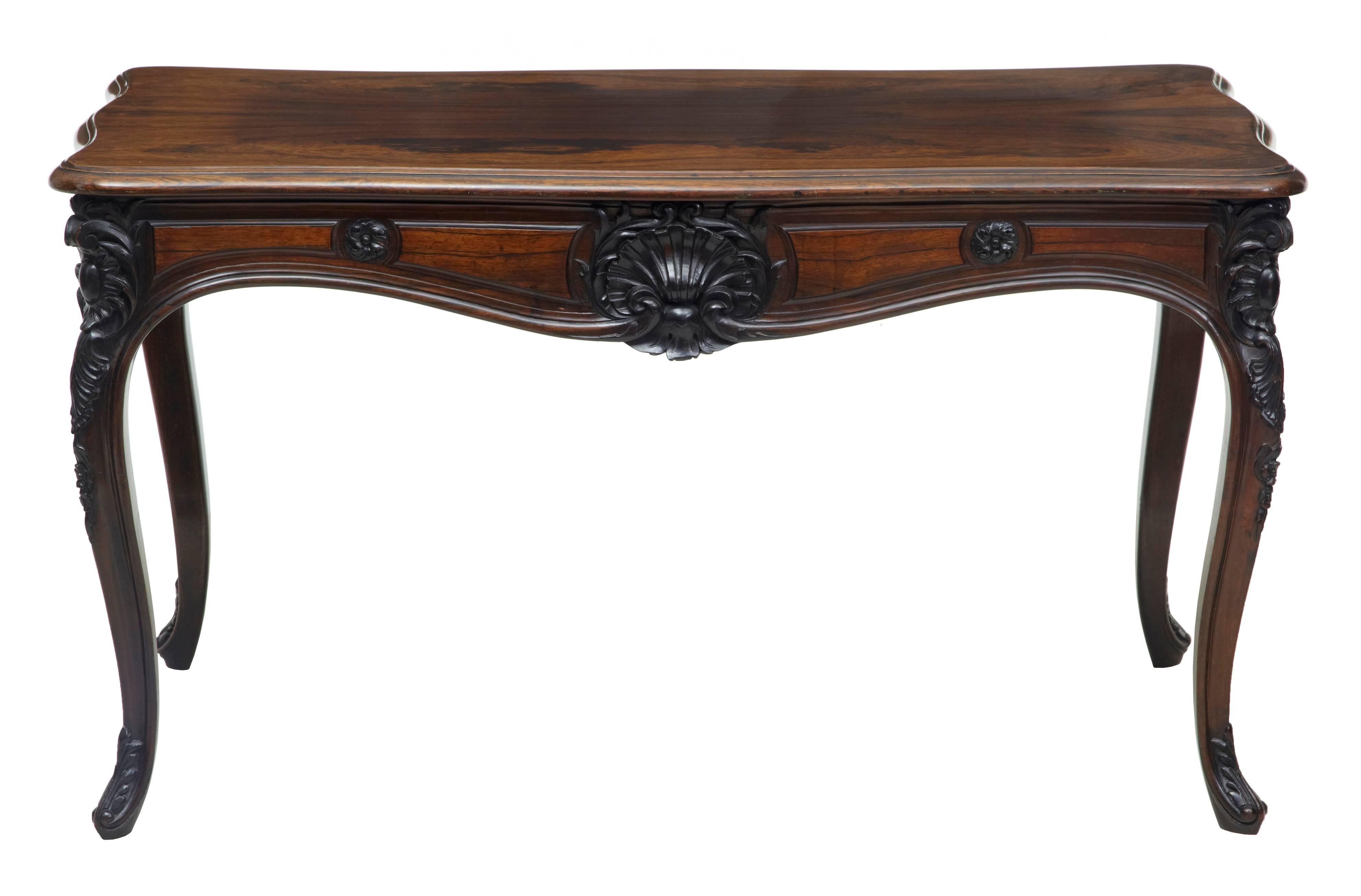19th Century Carved Rosewood Occasional Table In Good Condition In Debenham, Suffolk