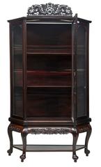 19th Century Chinese Carved Hardwood Display Cabinet