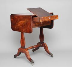 19th Century Pollard Oak Drop-Leaf Occasional Table