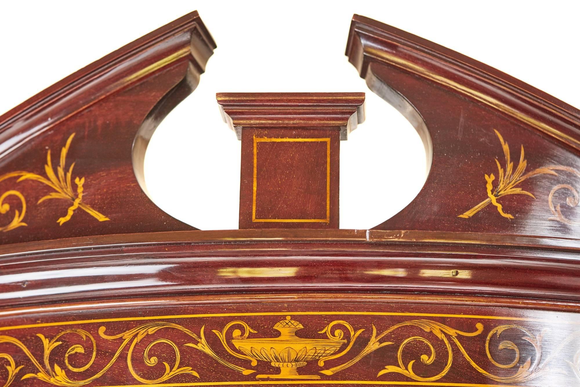 Victorian Late 19th Century Exhibition Quality Inlaid Mahogany Corner Cupboard