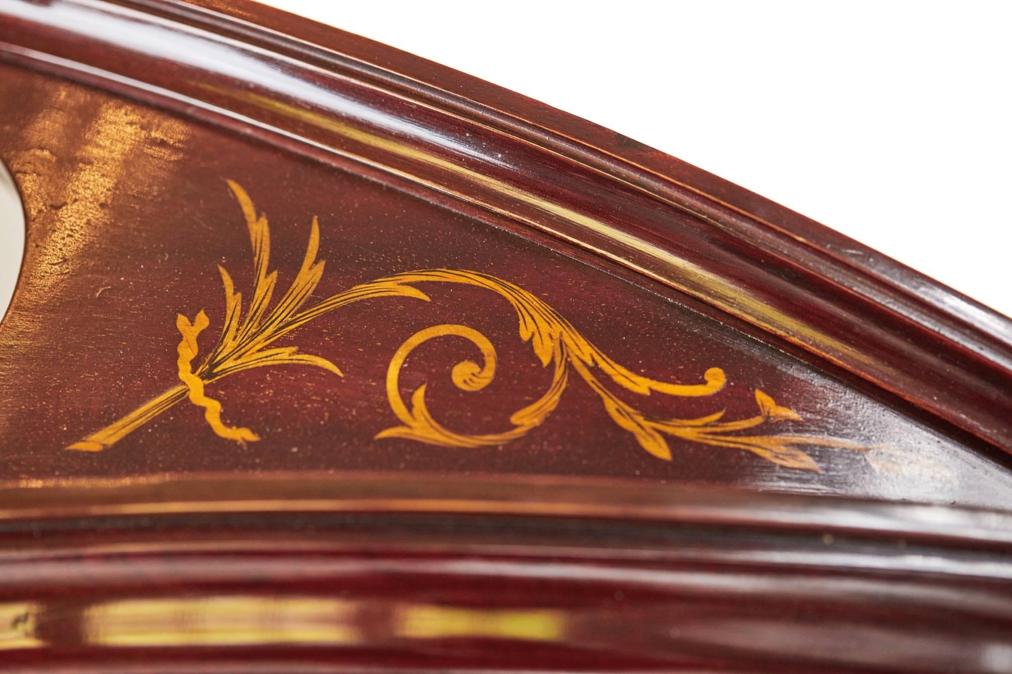 European Late 19th Century Exhibition Quality Inlaid Mahogany Corner Cupboard