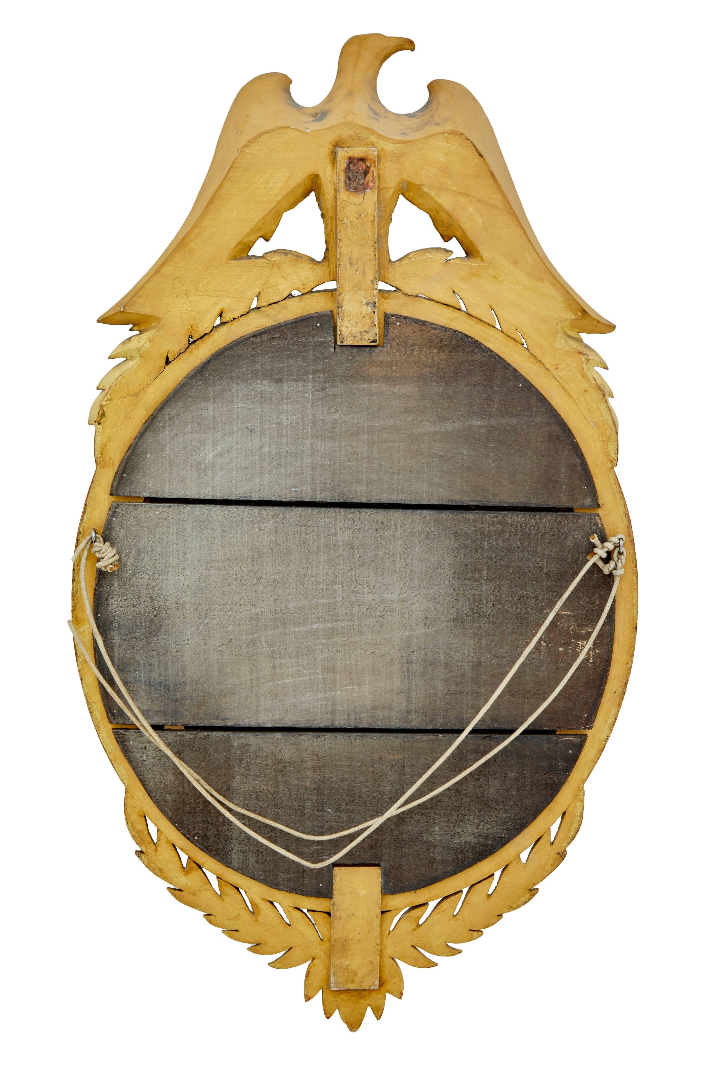 European Early 20th Century French Gilt Oval Mirror