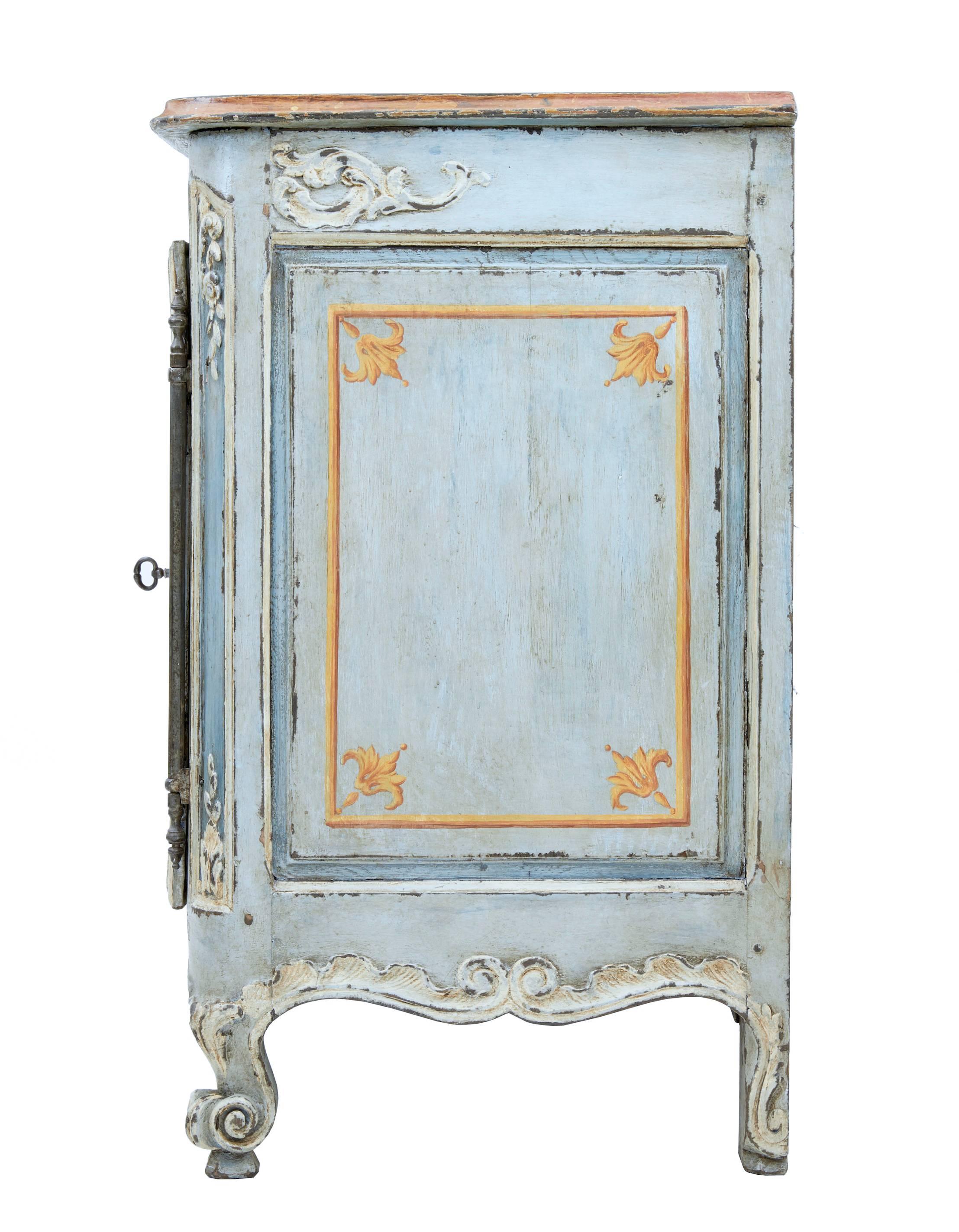 European Rare 18th Century French Oak Painted Dresser Sideboard
