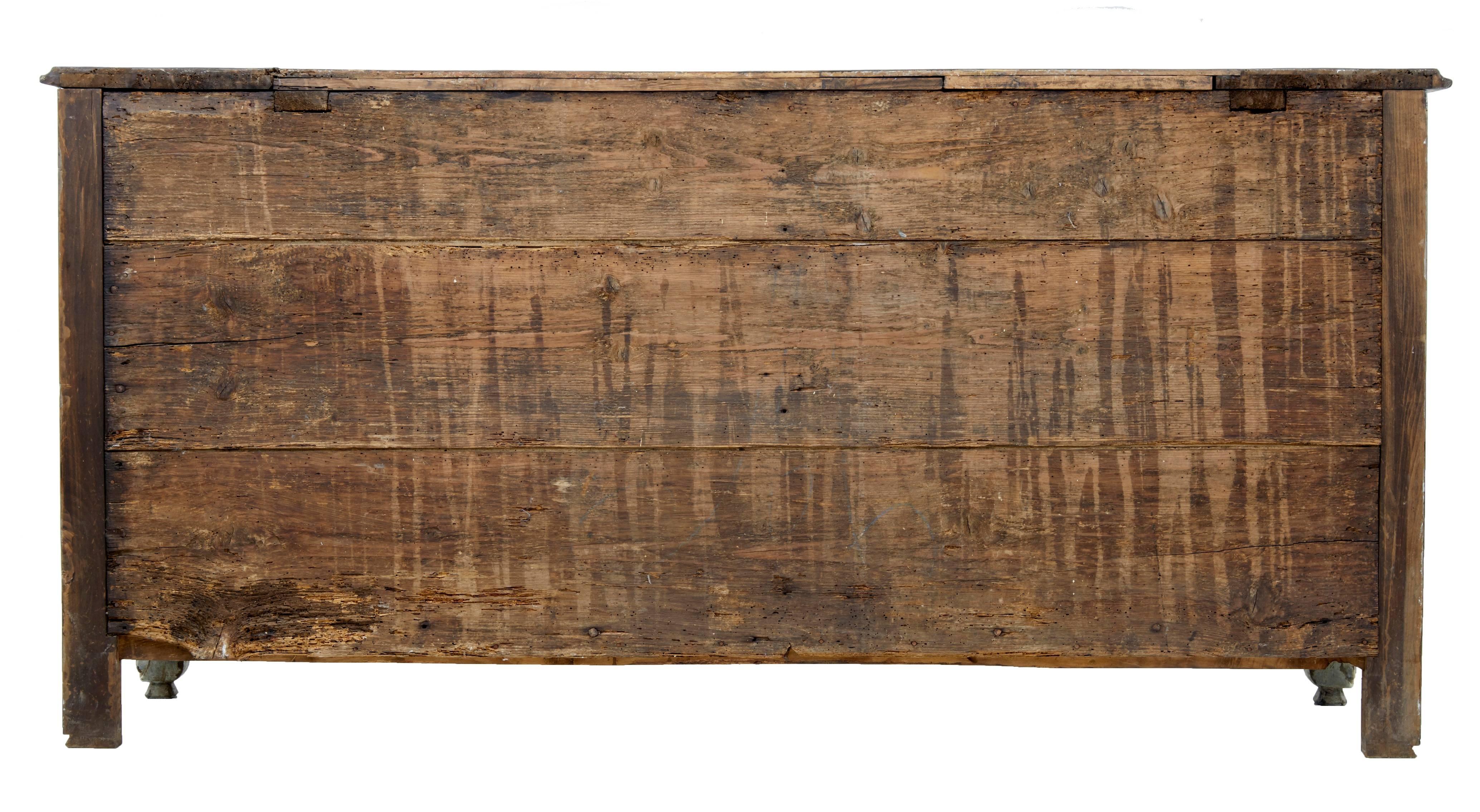Rare 18th Century French Oak Painted Dresser Sideboard In Good Condition In Debenham, Suffolk