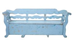 Early 19th Century Large Painted Swedish Bench Day Bed