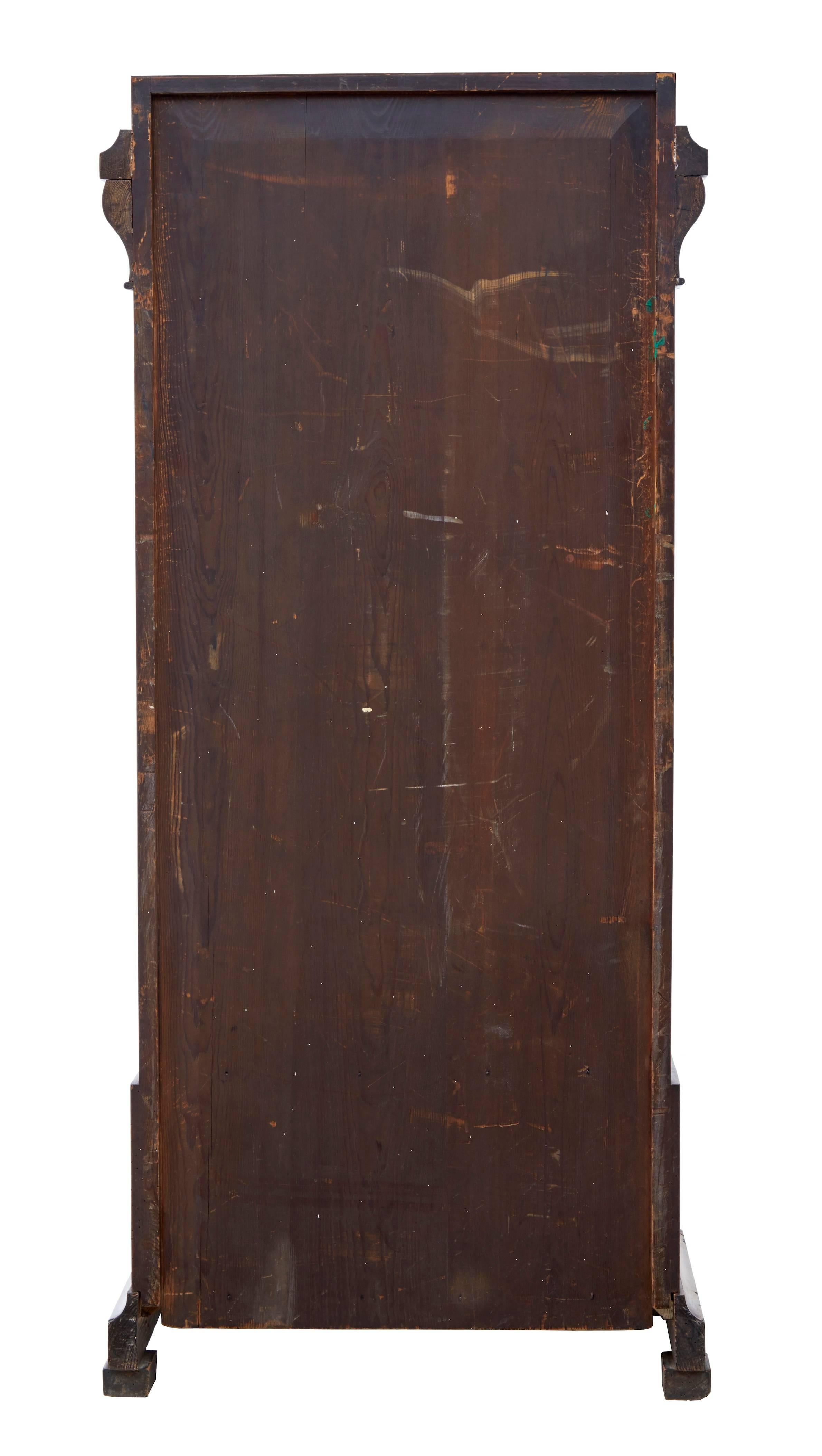 Woodwork 19th Century Biedermeier Flame Mahogany Small Cabinet