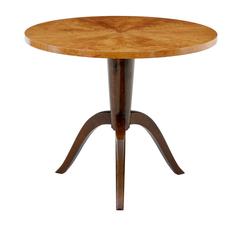 1950s Later Deco Swedish Birch Occasional Table