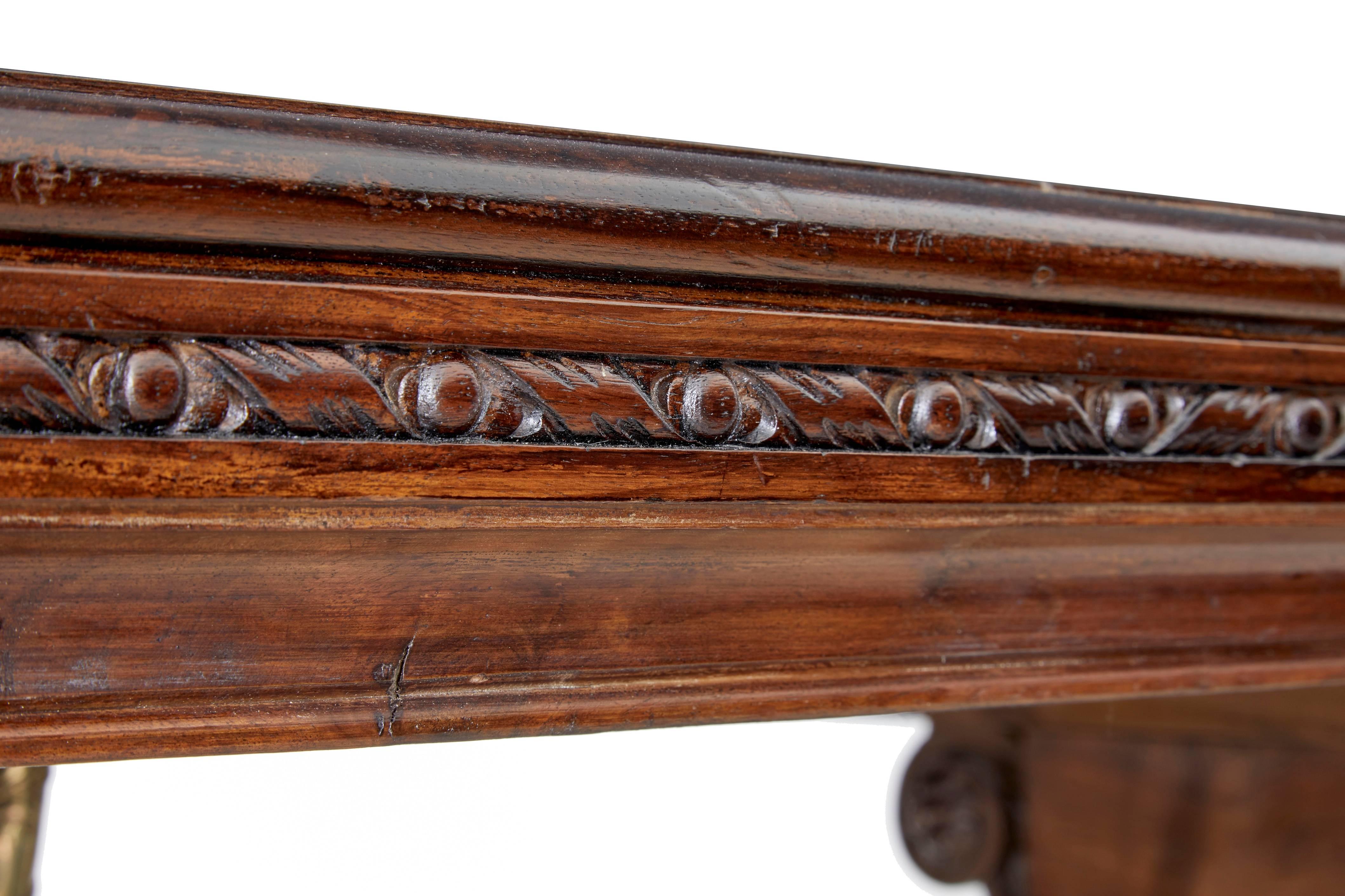 Impressive 19th Century French Carved Walnut and Bronze Dining Table 5