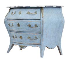 Early 20th Century, Swedish Painted Bombe Shaped Commode