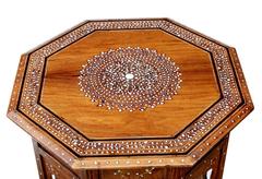 Late 19th Century Damascan Inlaid Octagonal Table