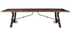 Large 19th Century Spanish Refectory Dining Table