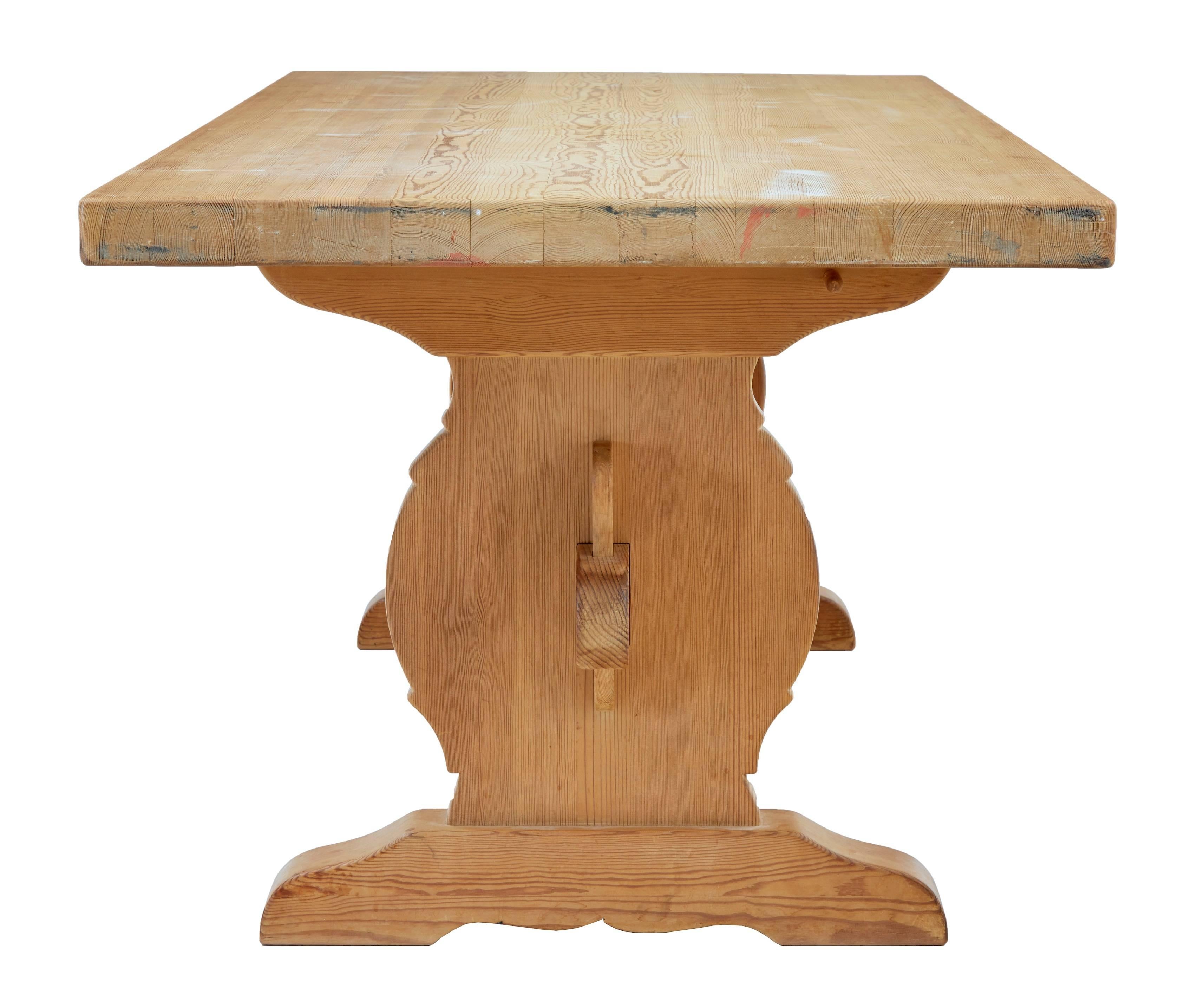 pine trestle table