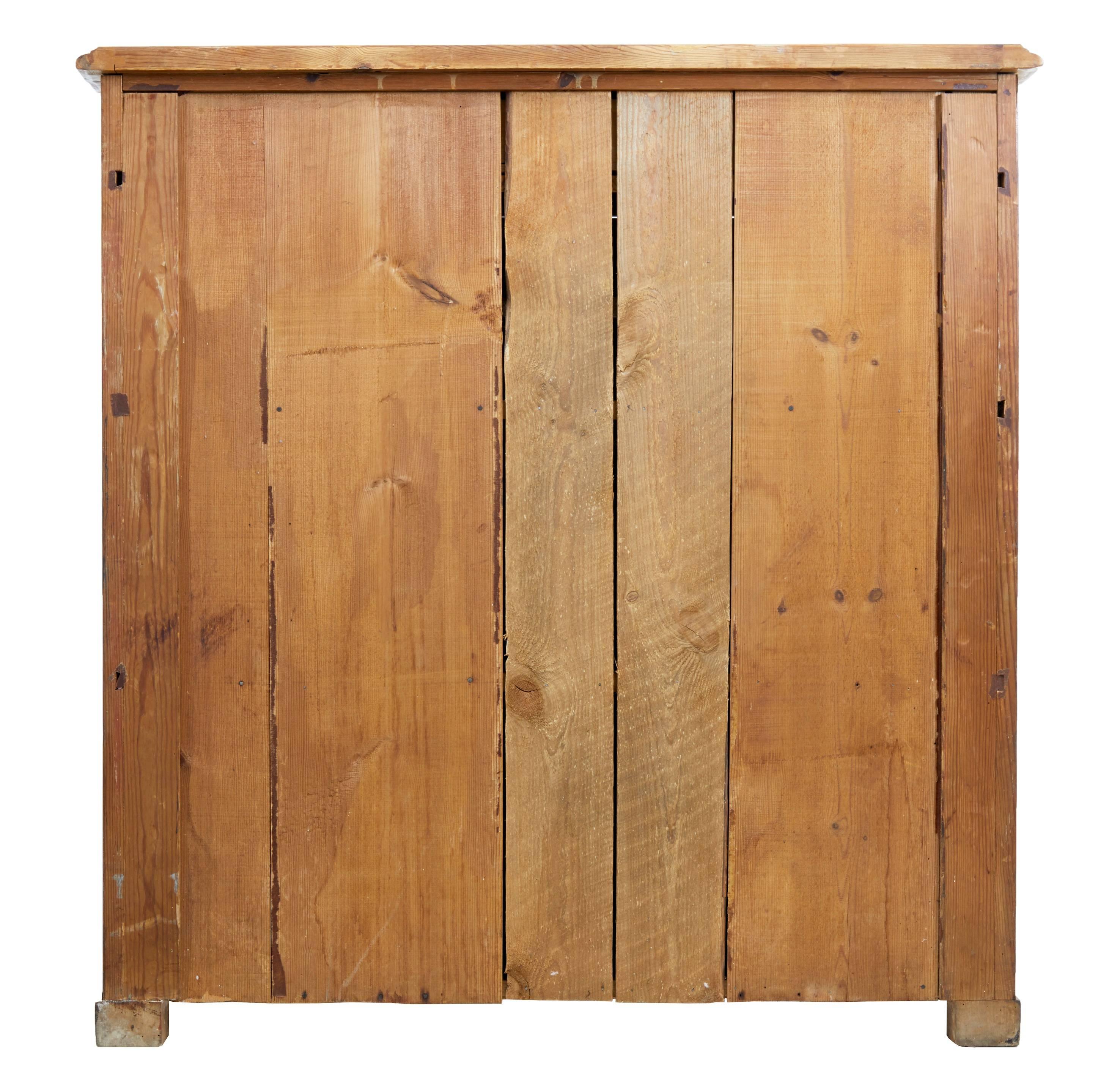 Woodwork 19th Century Swedish Birch Cupboard Sideboard