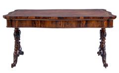 Large 19th Century William iv Rosewood Library Table Attributed to Gillows
