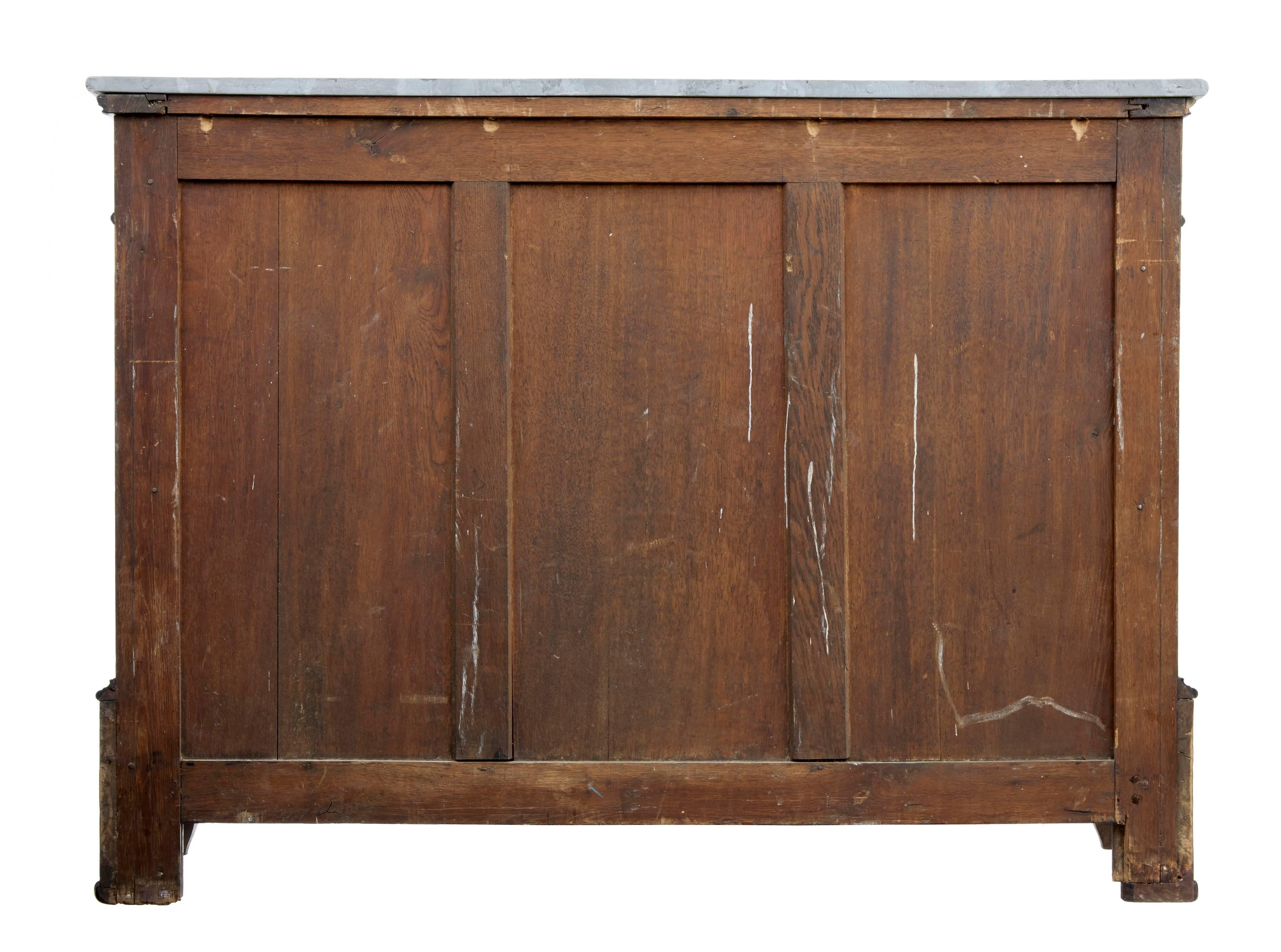 19th Century Large French Rosewood Commode Chest of Drawers In Good Condition In Debenham, Suffolk