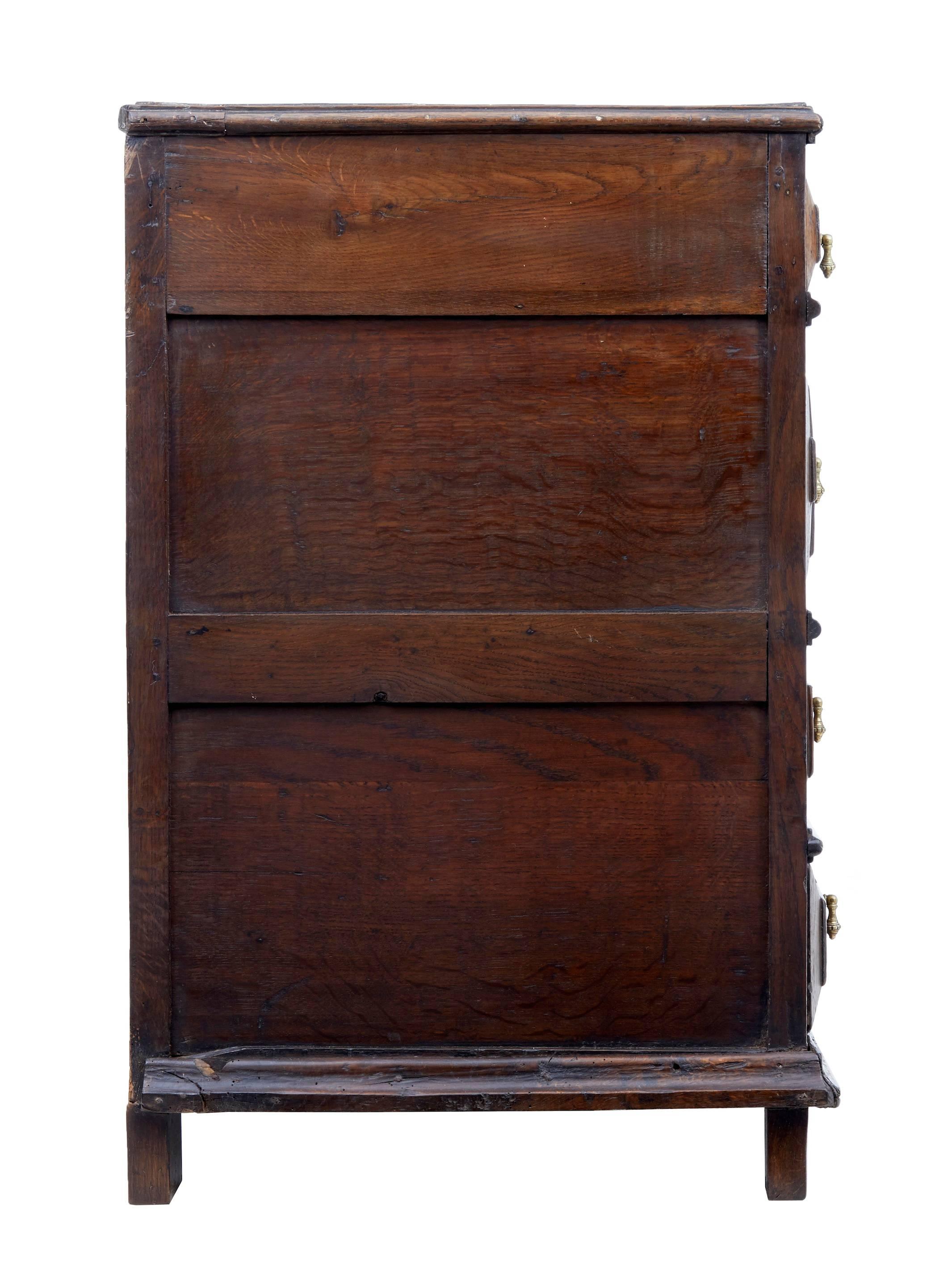 Woodwork Late 17th Century Geometric Oak Chest of Drawers