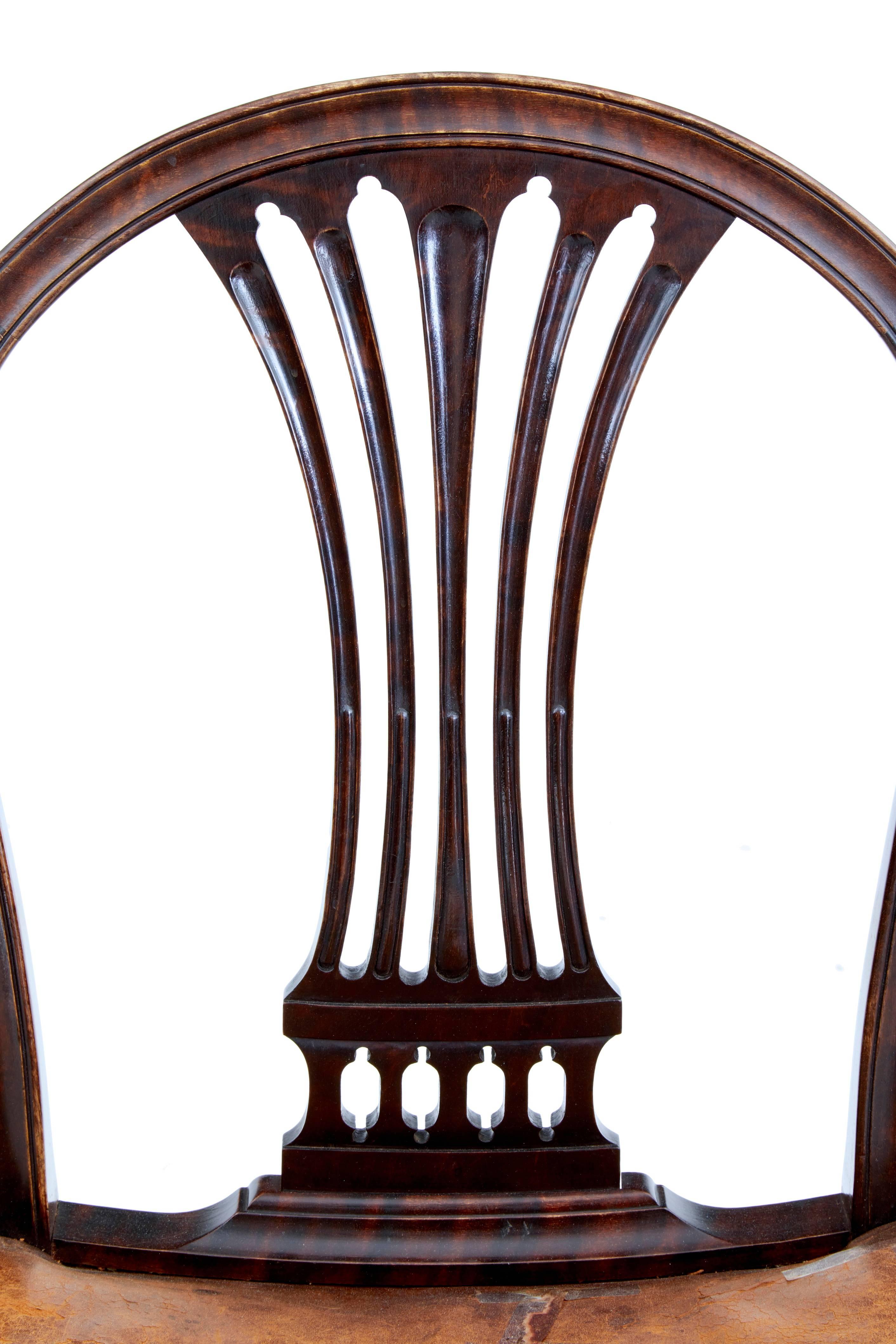 Woodwork Set of Six, 19th Century Birch Swedish Dining Chairs