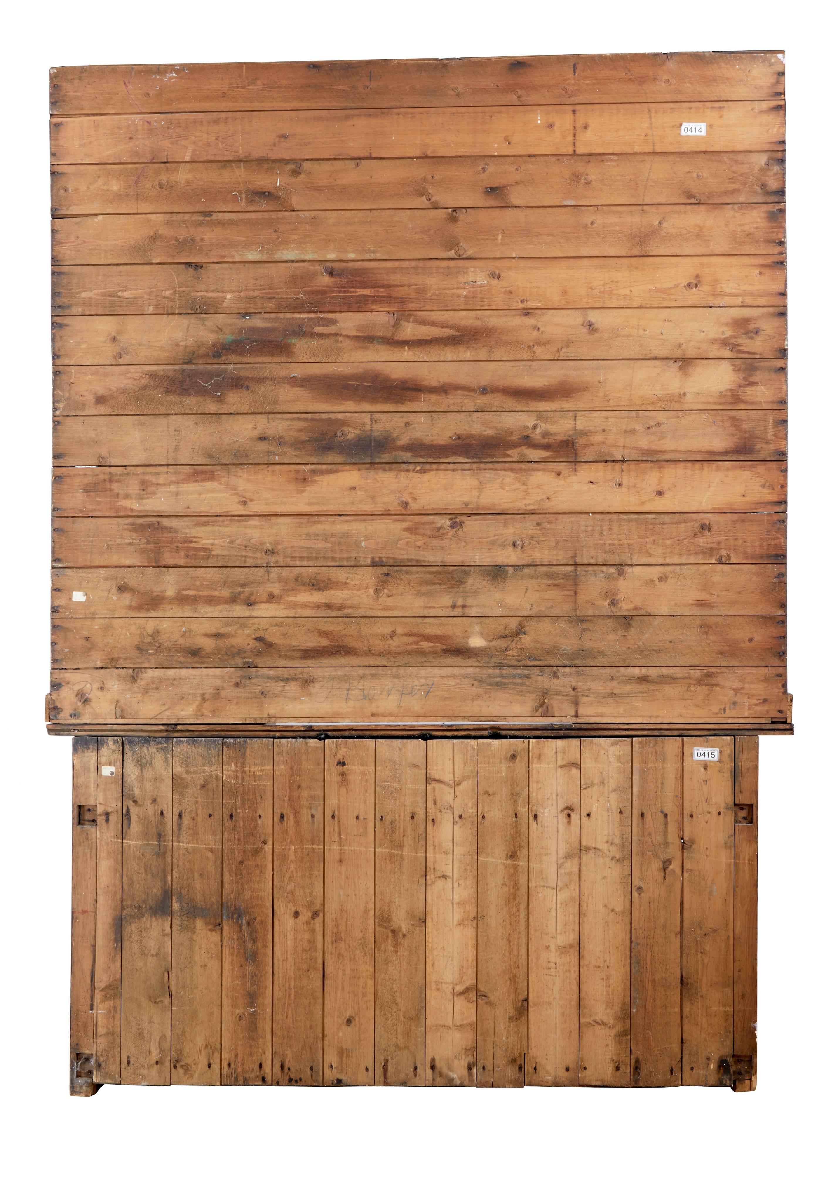 19th Century Rustic Victorian Pine Dresser and Rack 1