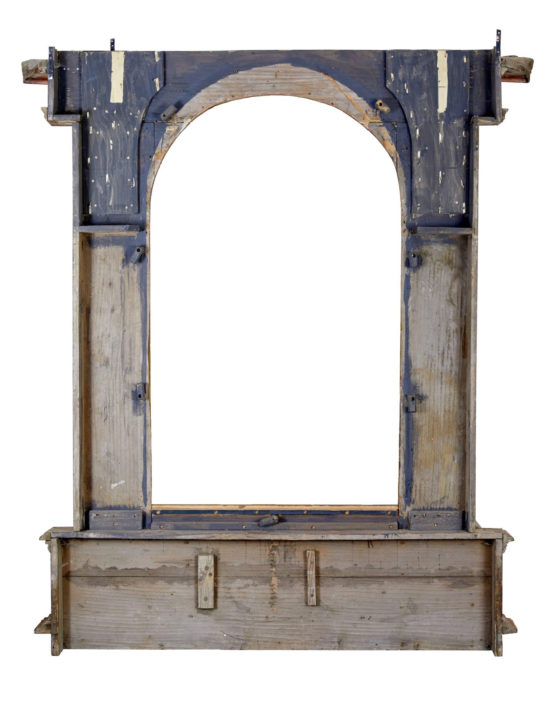 18th Century and Later Painted Italian Architectural Mirror 1