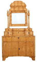 Early 19th Century Birch Russian Biedermeier Vanity Dressing Cabinet