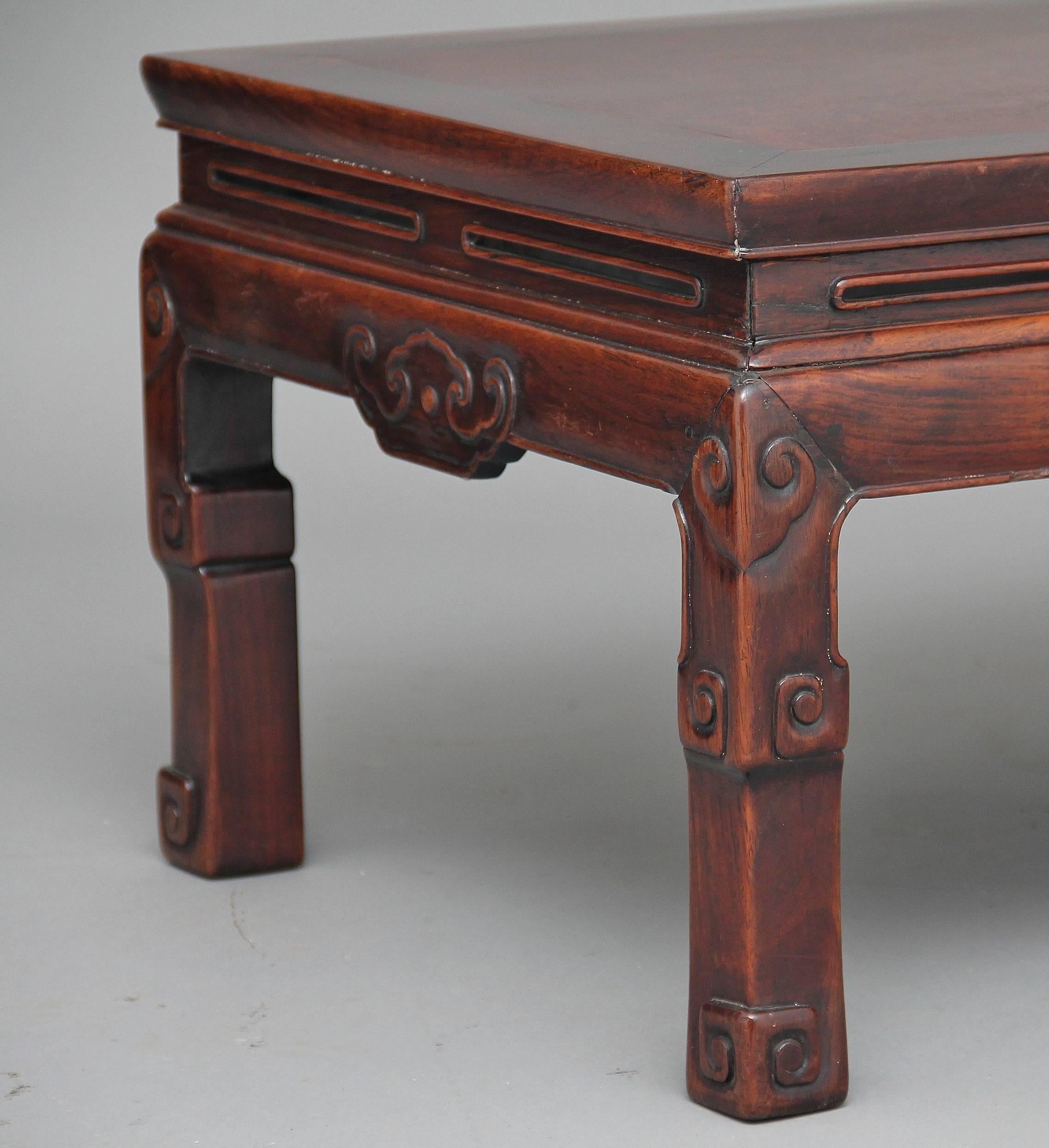 19th Century Chinese Low Occasional Table In Good Condition In Debenham, Suffolk