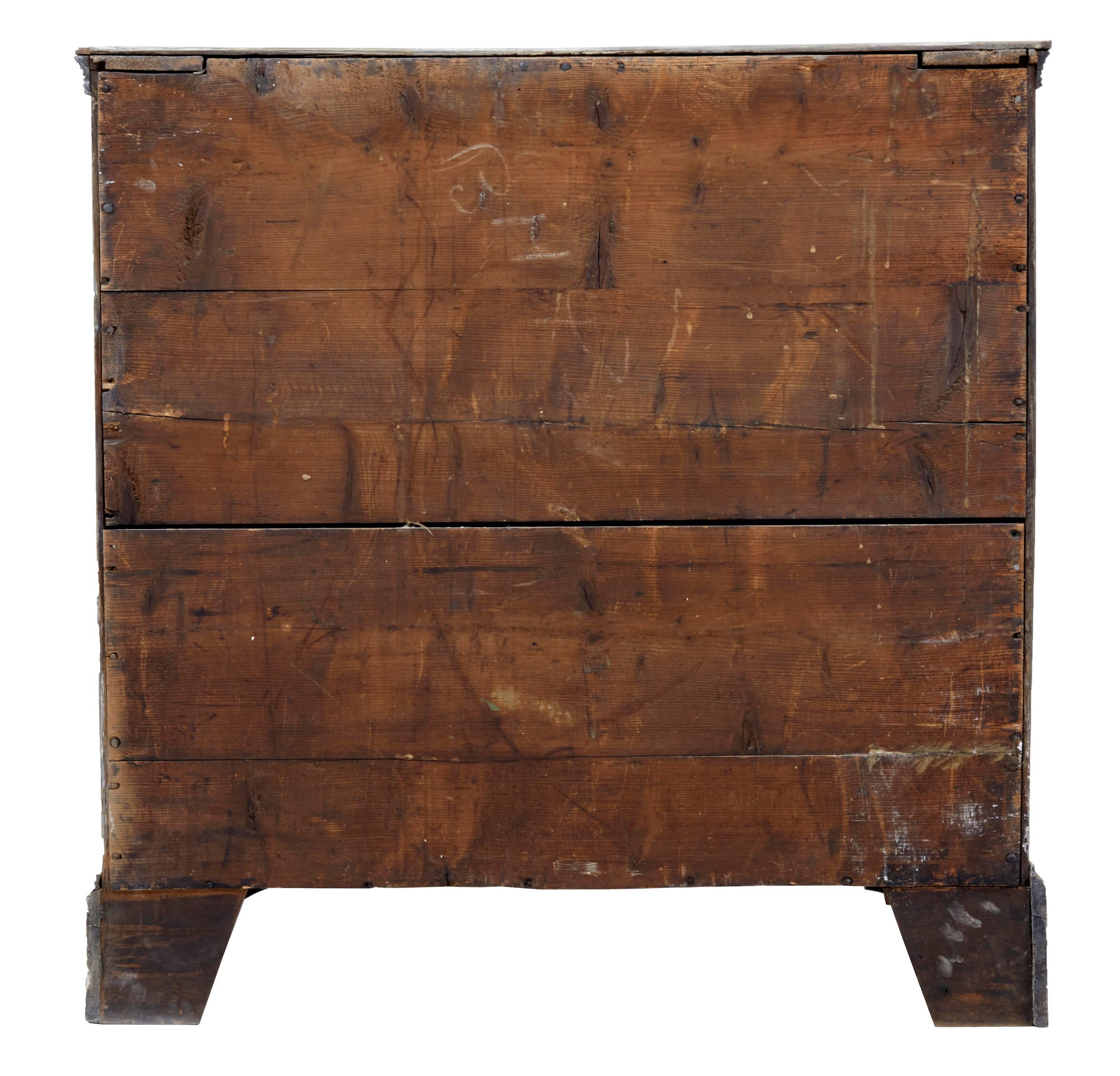 Great Britain (UK) 19th Century Geometric Limed Oak Chest of Drawers