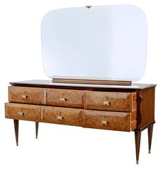 20th Century Italian Walnut and Mahogany Bedroom Suite, 1950s