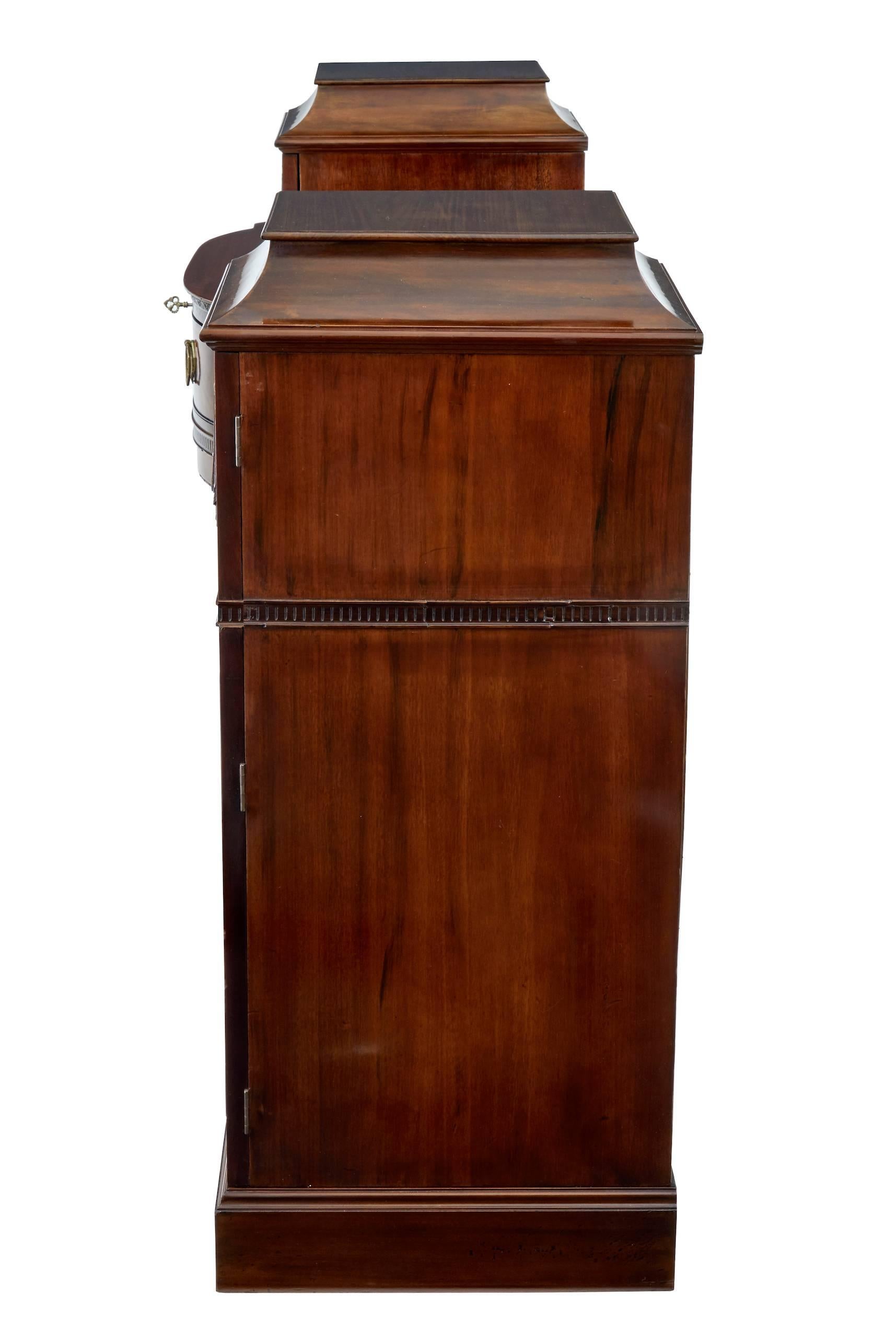 19th Century Carved Mahogany Pedestal Sideboard in the Adams Taste 2