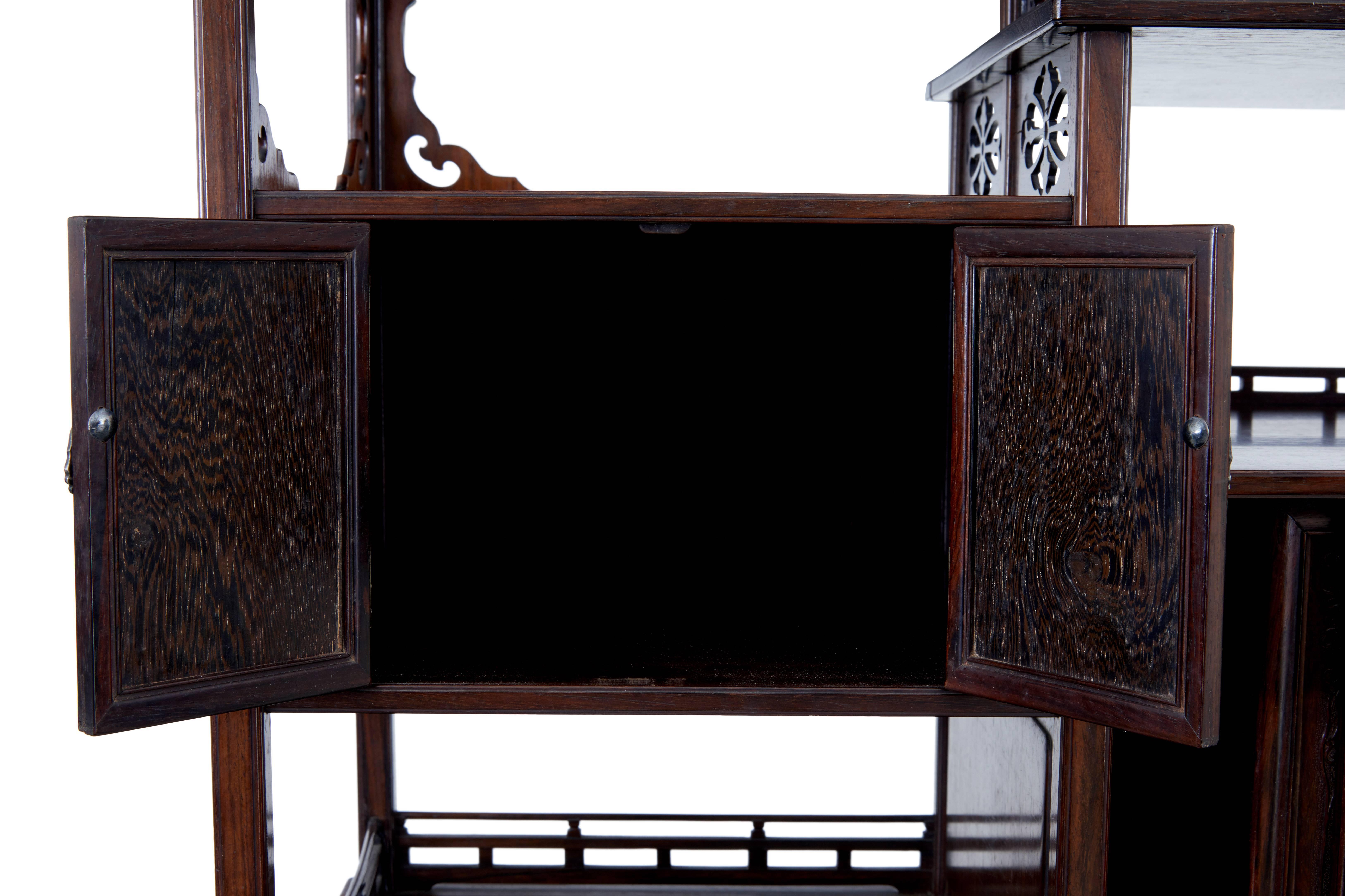 Qing Rare 19th Century Chinese Huanghuali Curio Cabinet