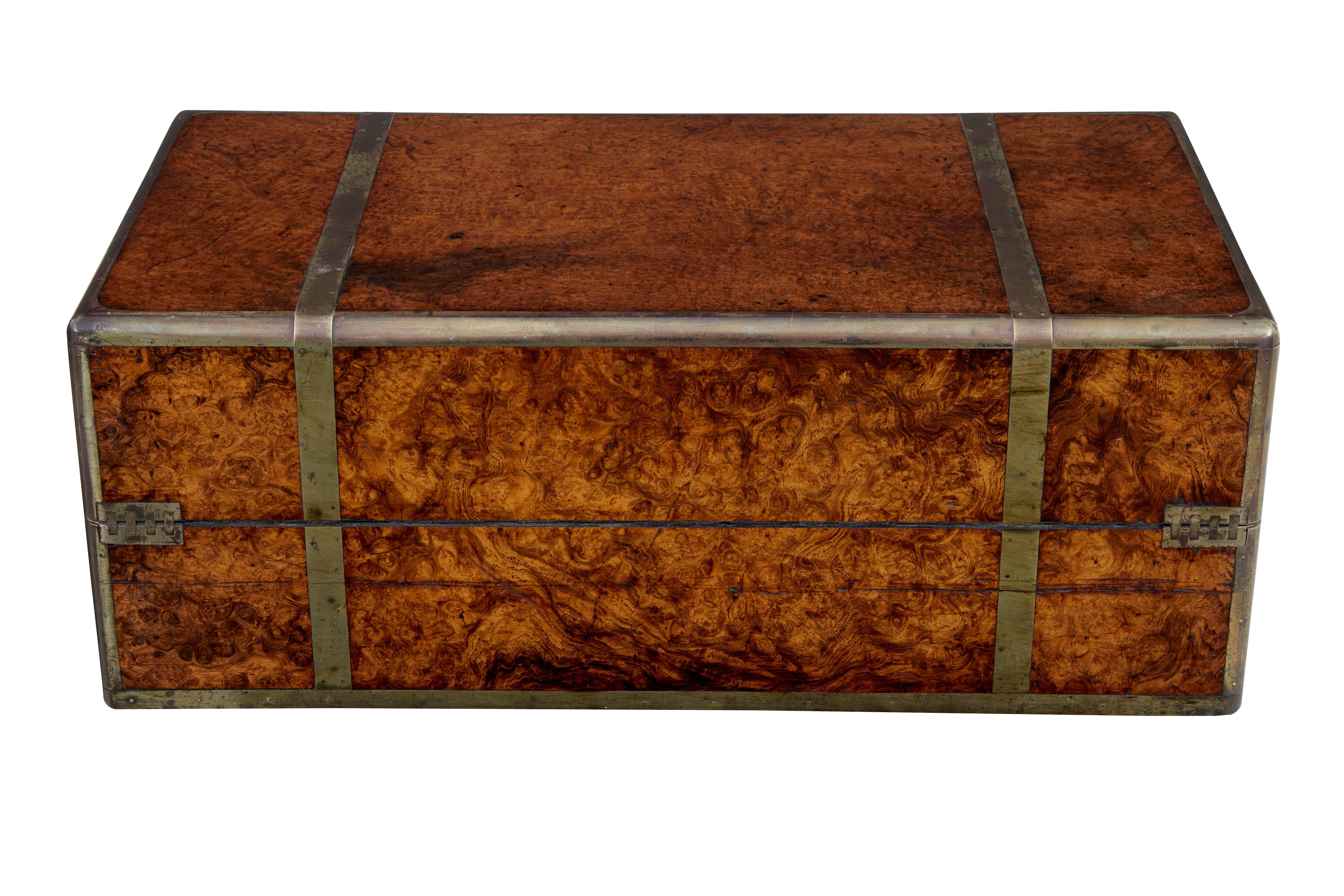 Hardwood Unusual Burr Chinese Export Writing Box