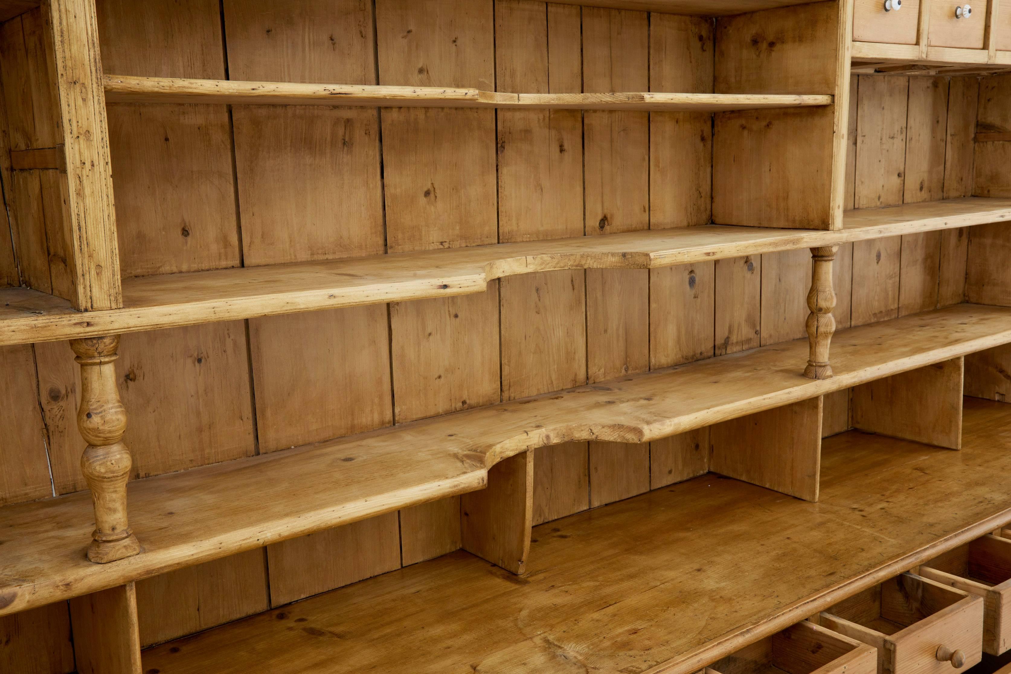 European Large Impressive Victorian Pine Apothecary Cabinet Dresser