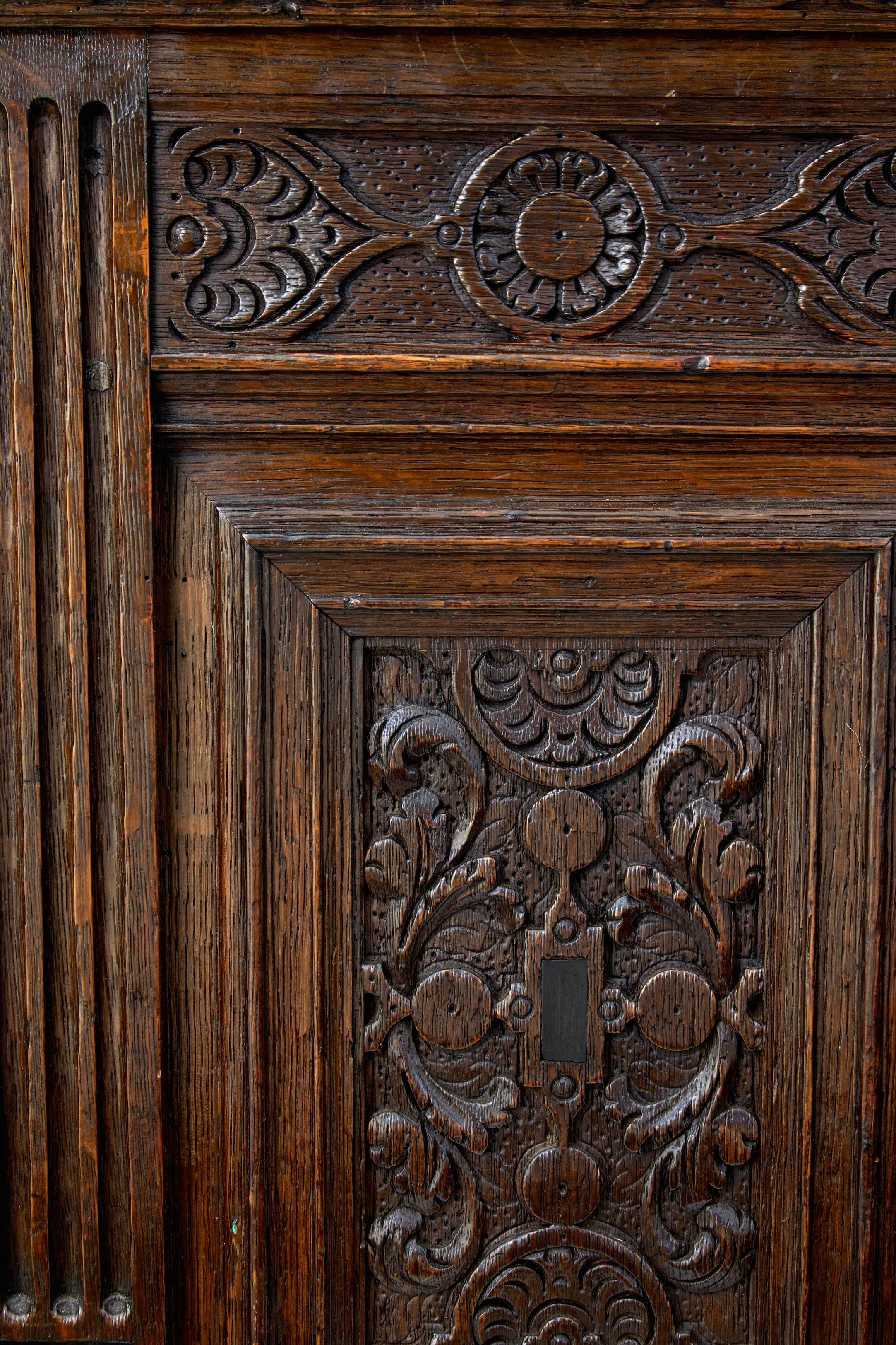 17th Century Carved Oak Flemish Coffer 3