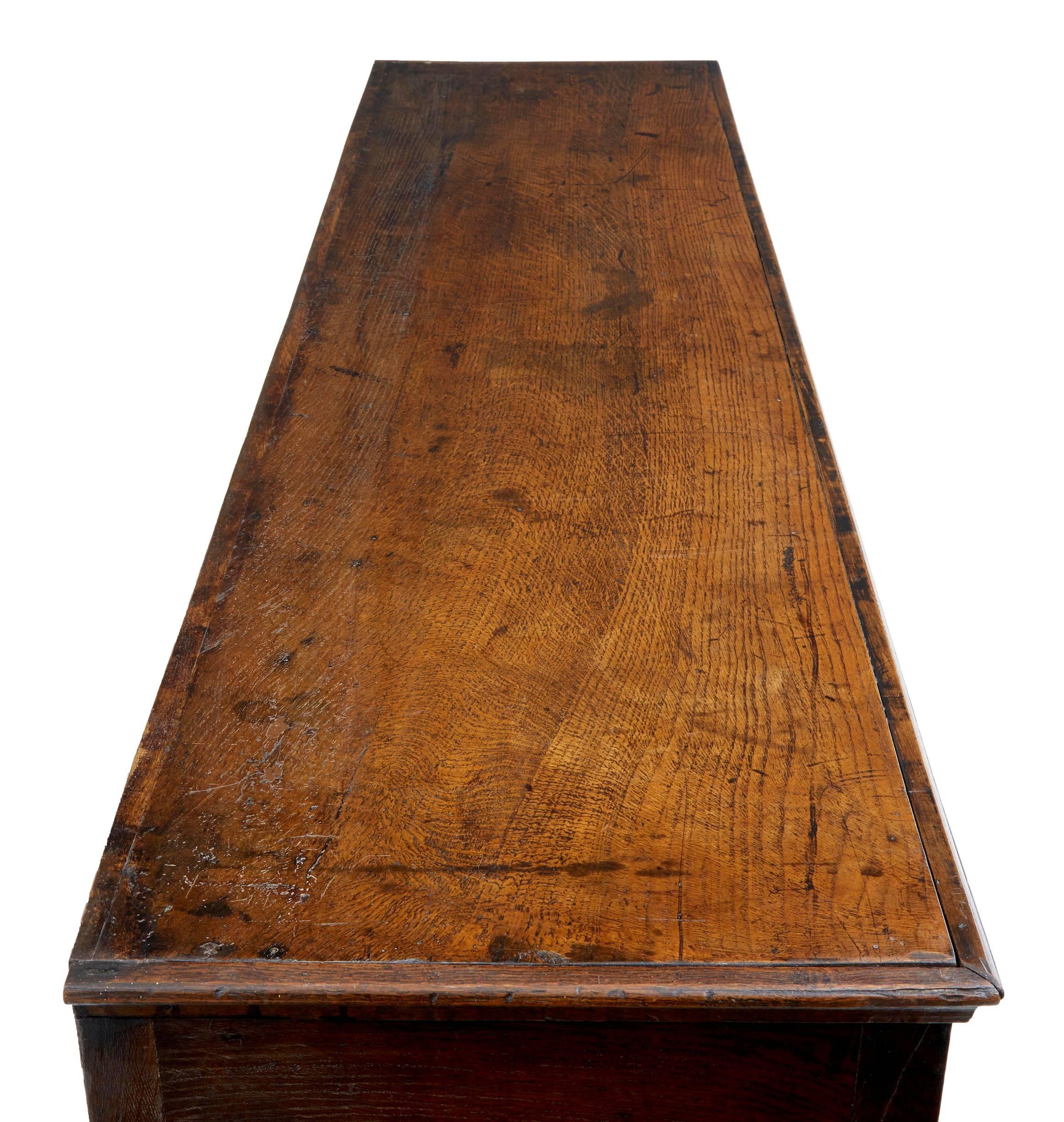 18th Century Welsh Oak Pot Board Dresser Base 1