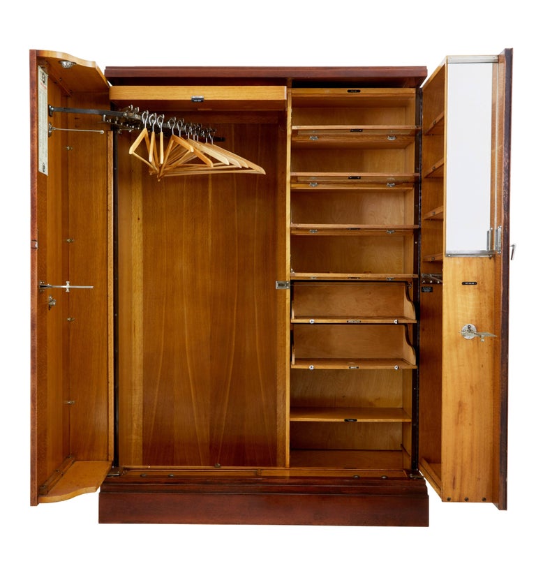 1930s, Mahogany and Oak Compactum Ltd Gentleman's Wardrobe at 1stDibs