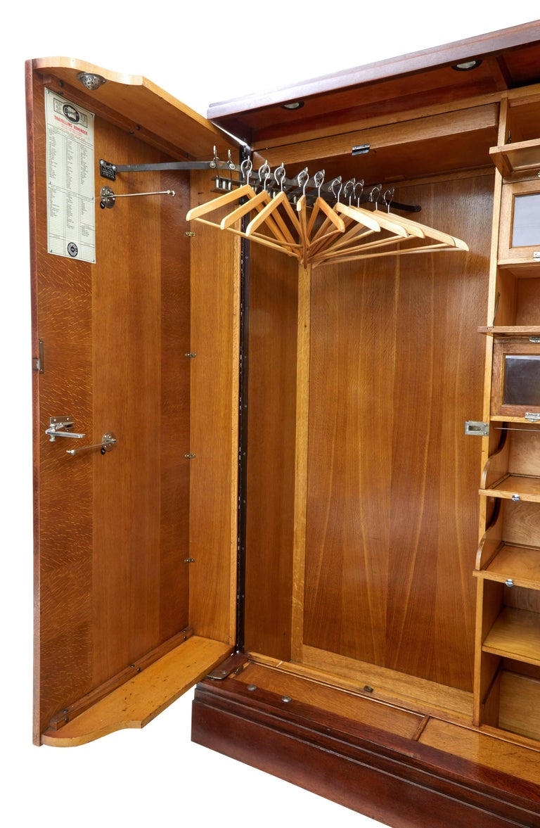 1930s Mahogany And Oak Compactum Ltd Gentleman S Wardrobe At 1stdibs