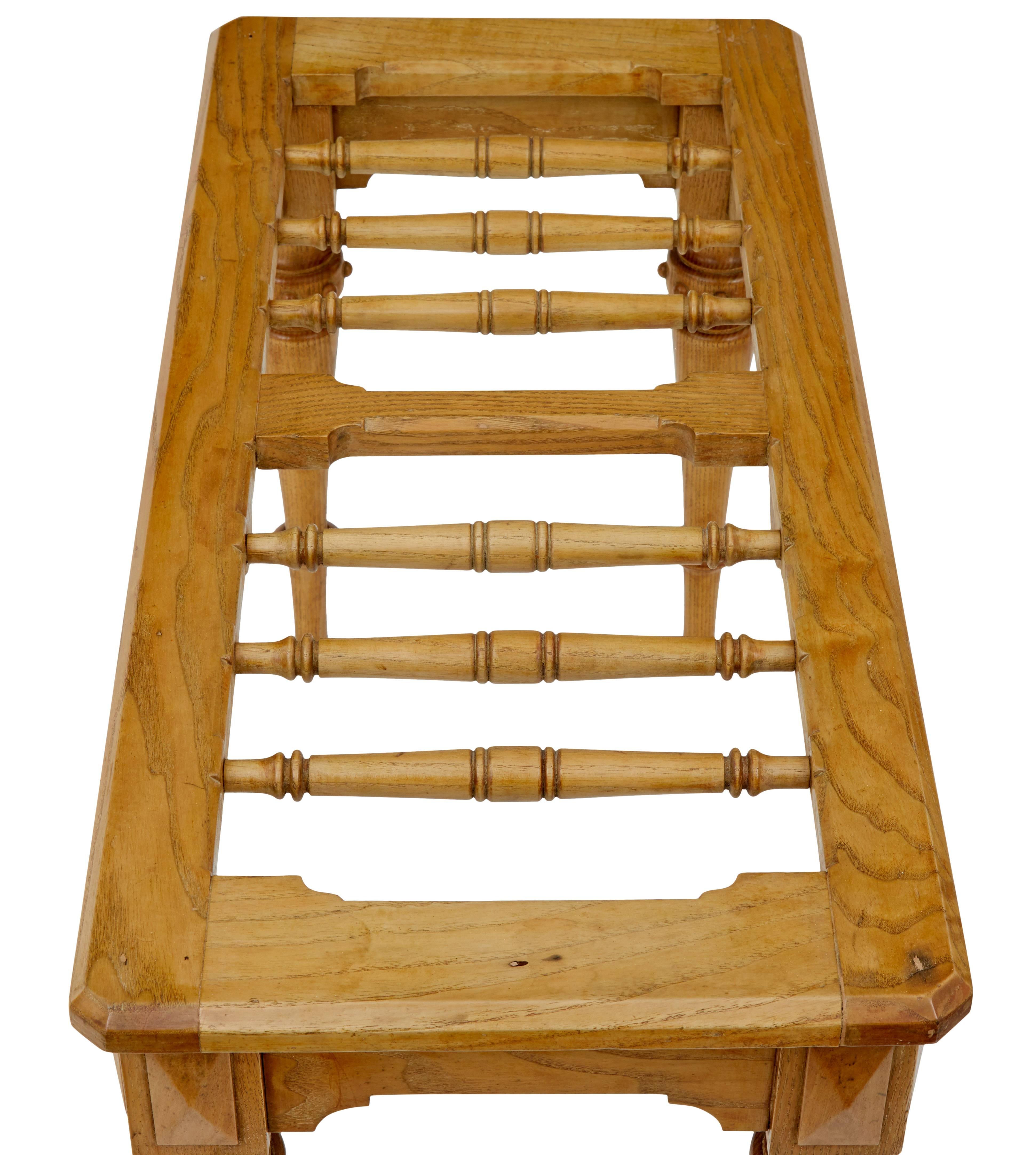 Arts and Crafts Late 19th Century Oak Arts & Crafts Luggage Rack