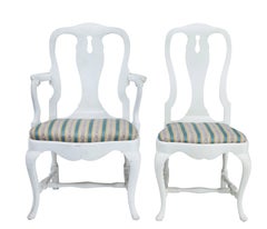 Set of 14 1920s Queen Anne Design Dining Chairs