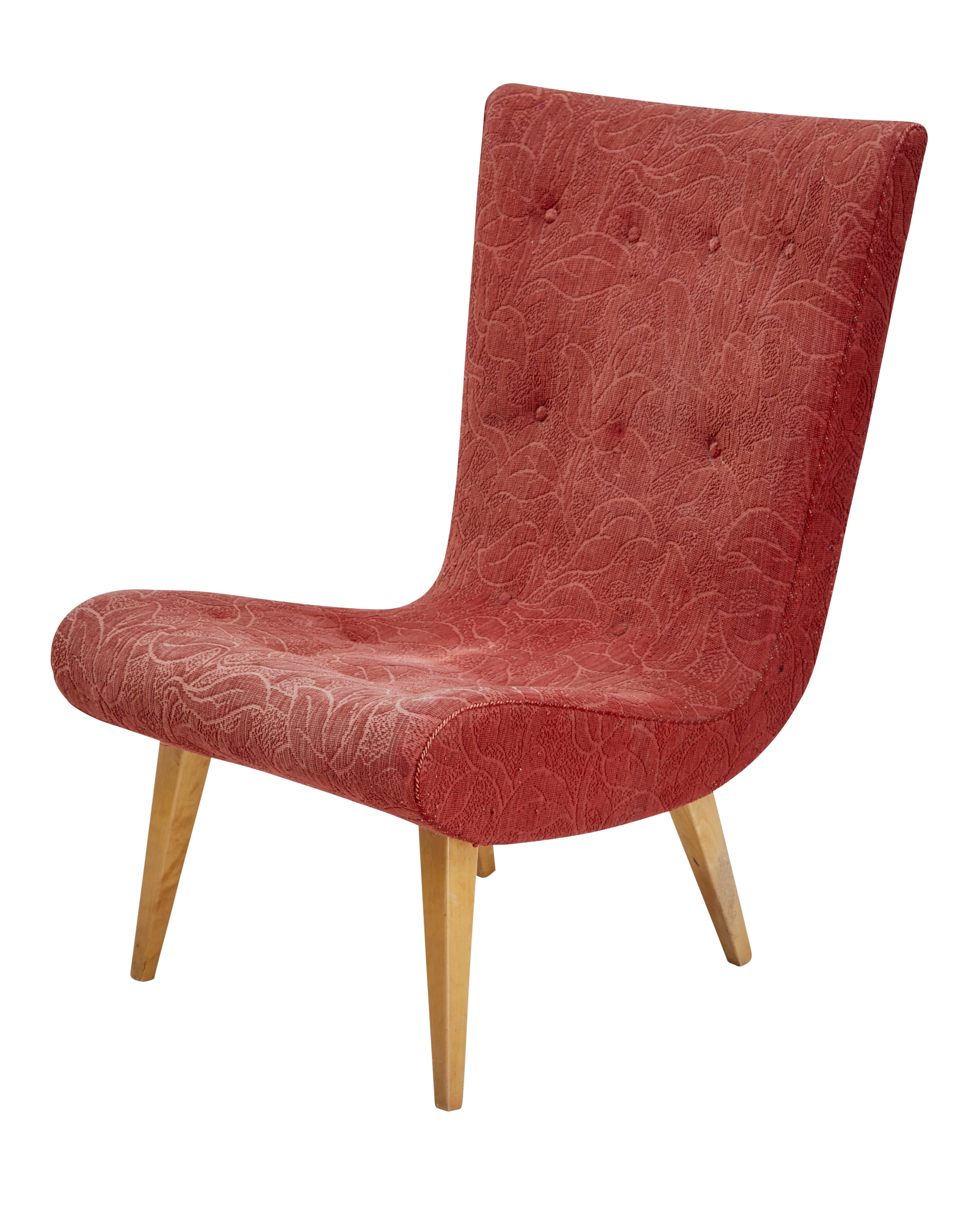 Swedish Collection of Eight Scandinavian Modern Lounge Chairs