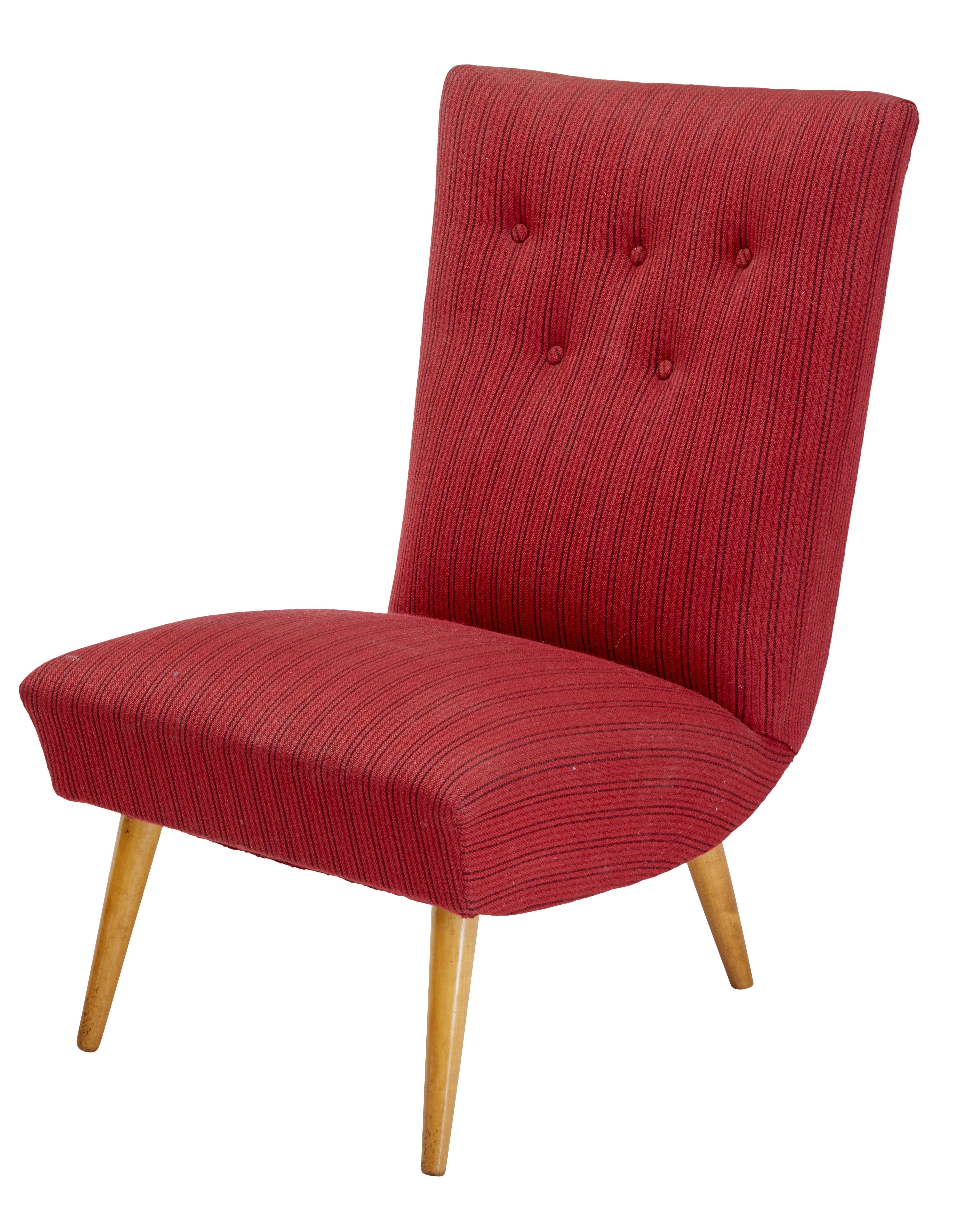Collection of Eight Scandinavian Modern Lounge Chairs In Fair Condition In Debenham, Suffolk