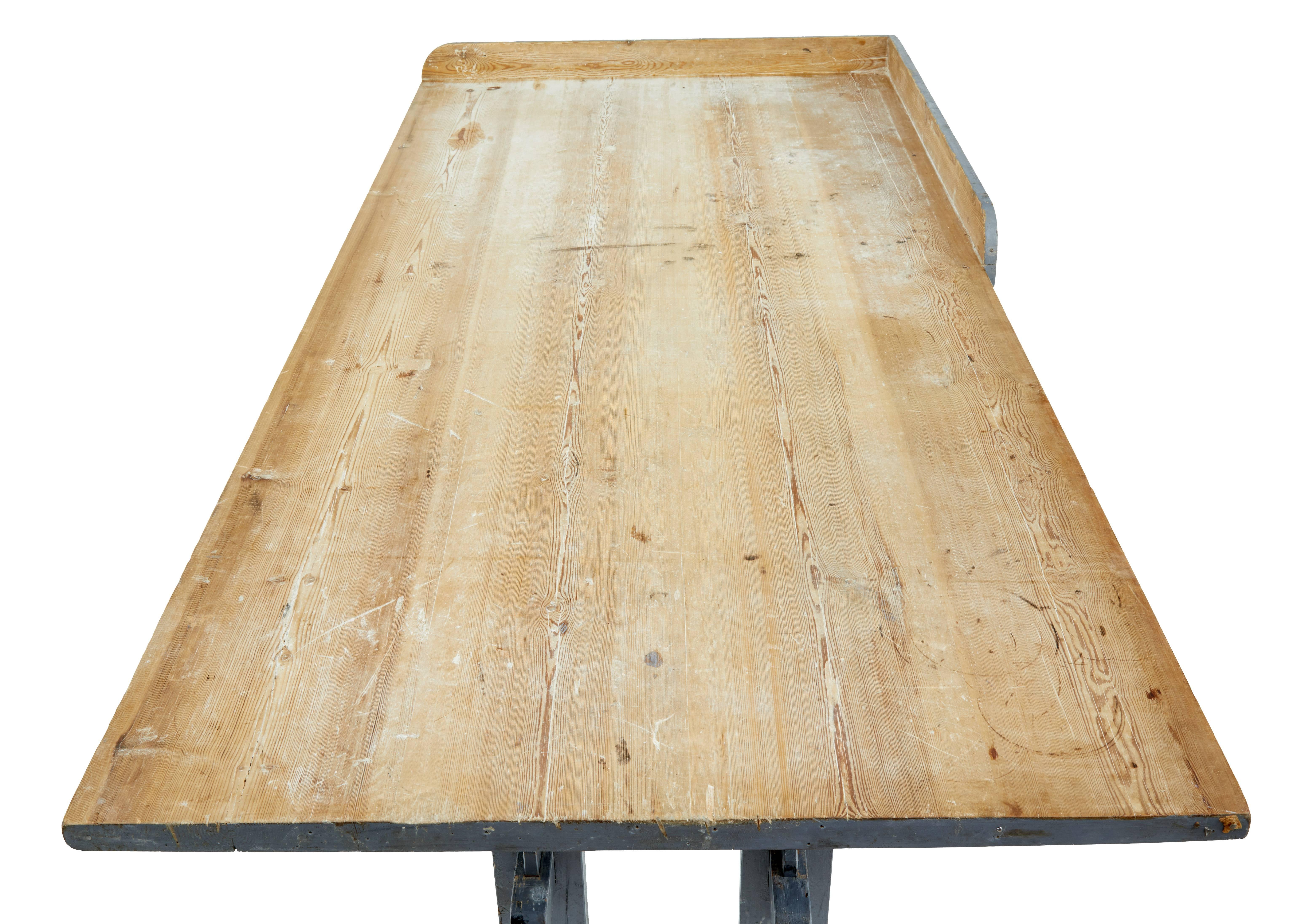 Rustic Large 19th Century Swedish Pine Bakers Table
