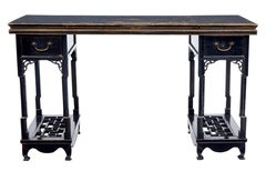 19th Century Chinese Black Lacquer Alter Table