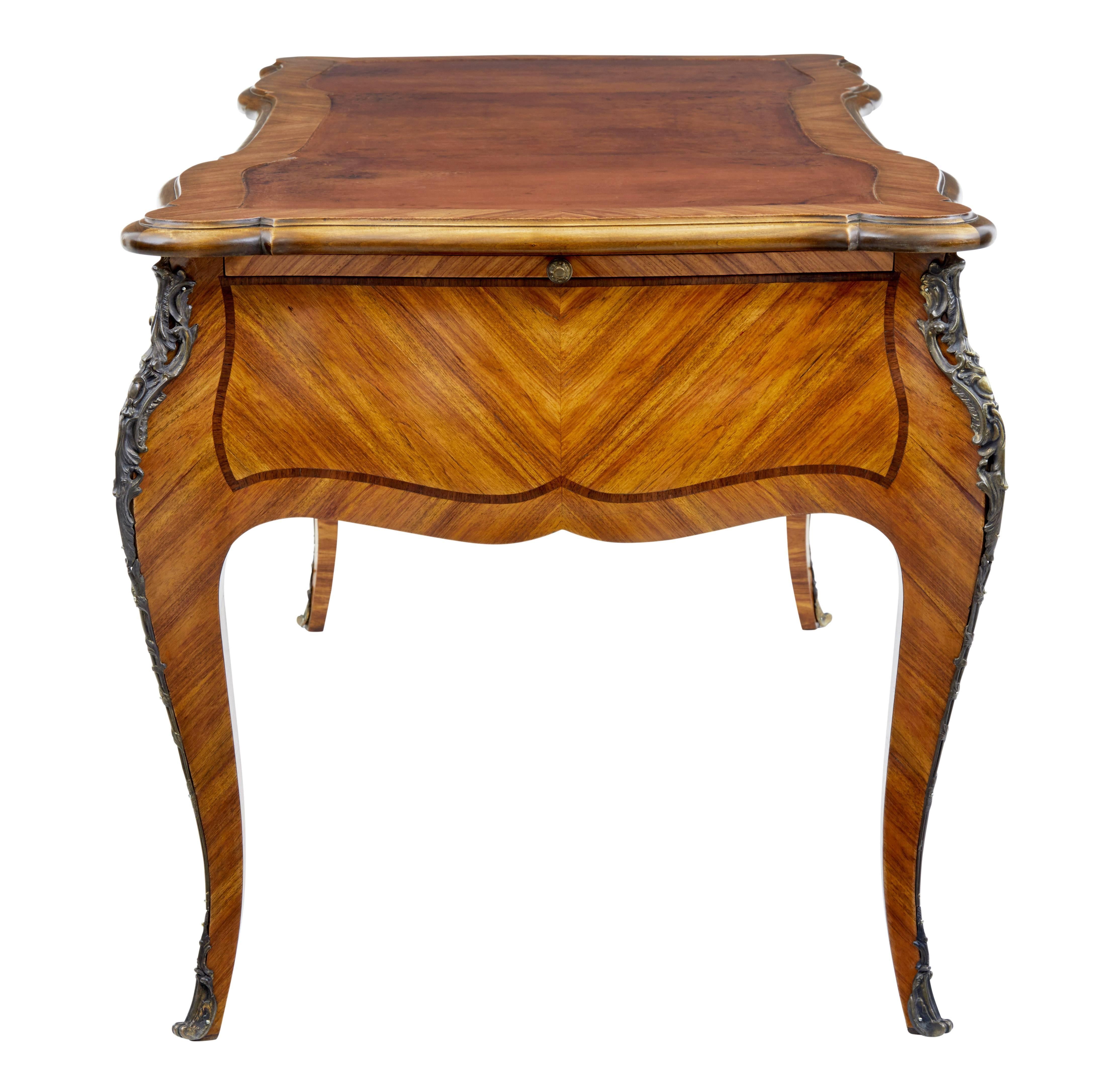 Woodwork 19th Century French Kingwood Bureau Plat Writing Desk
