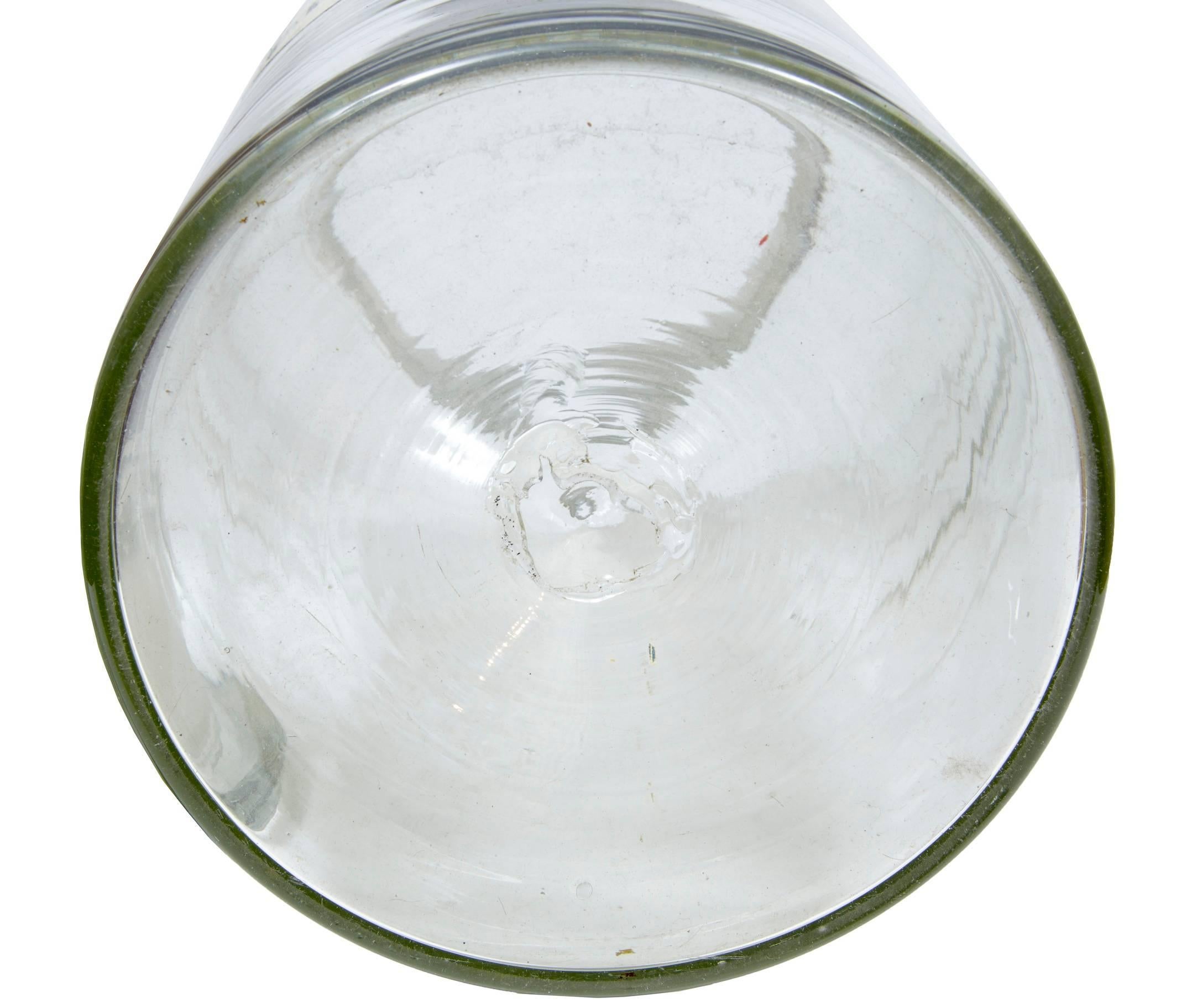 Hand-Crafted Large 19th Century, French Natrii Bromidum Apothecary Container Glass Jar