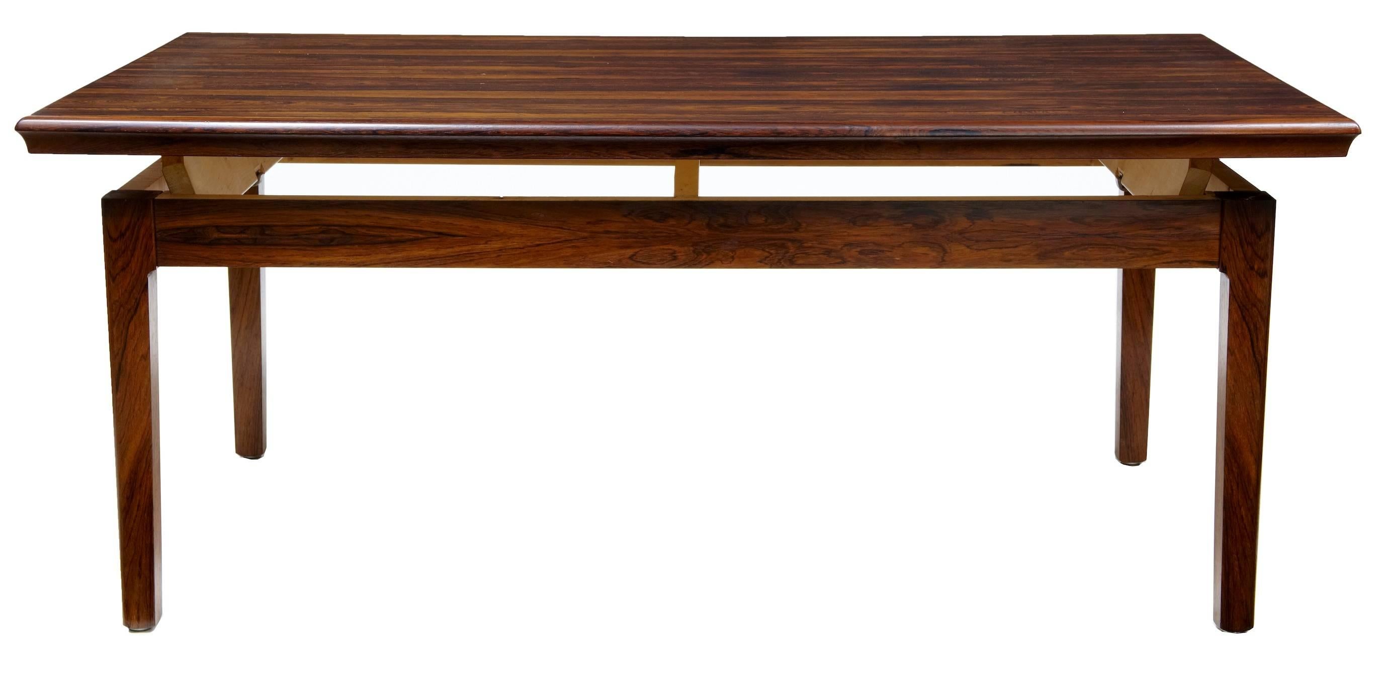 Veneer 20th Century Danish Rosewood Adjustable Coffee Table