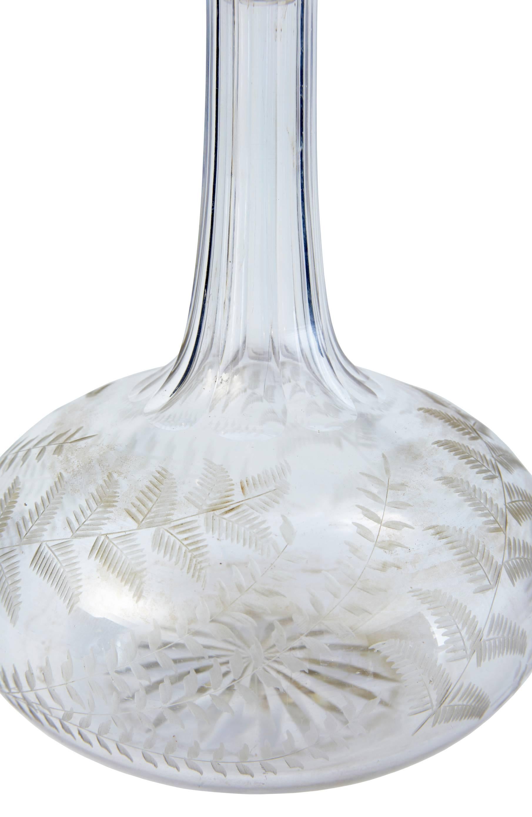 cut glass wine decanter