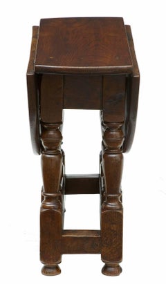 Late 19th Century Small Oak Gateleg Side Occasional Table