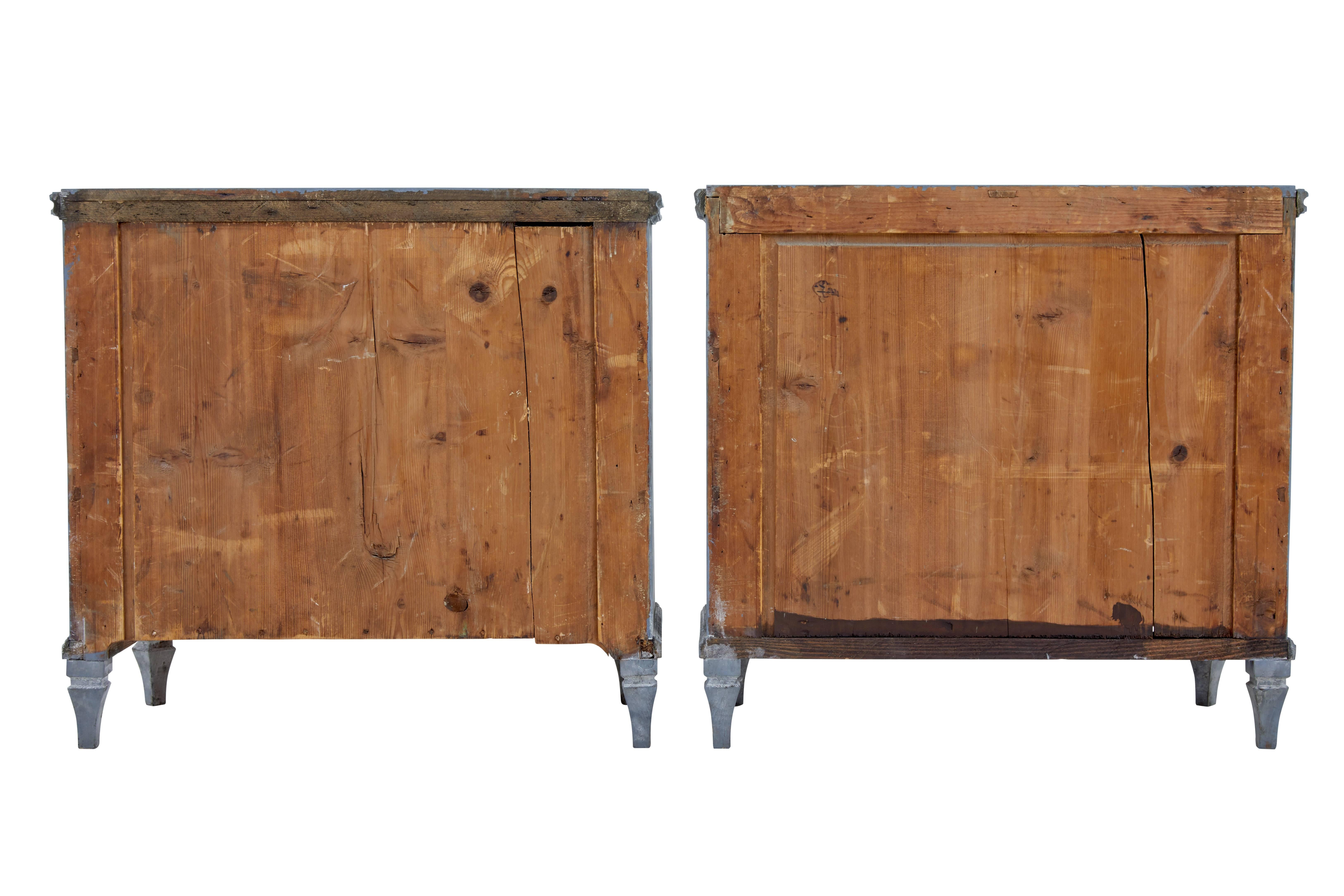Pair of 19th Century Painted Swedish Chest of Drawers In Good Condition In Debenham, Suffolk