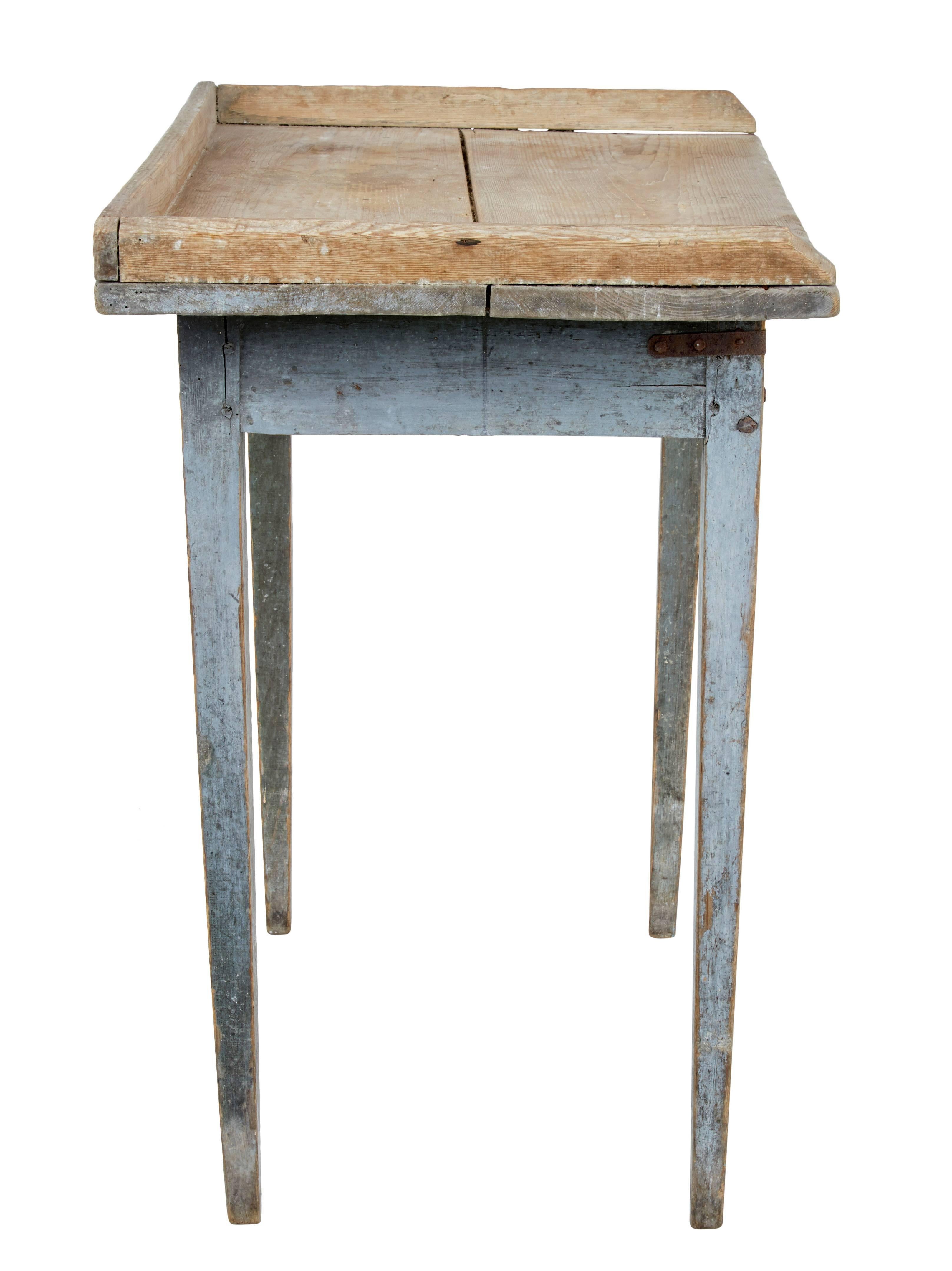 Rustic 19th Century Swedish Scrubbed Pine Occasional Table